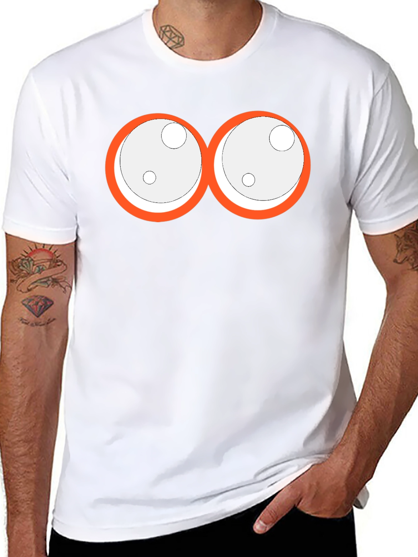 Funny Monster Eyes Graphic T-Shirt