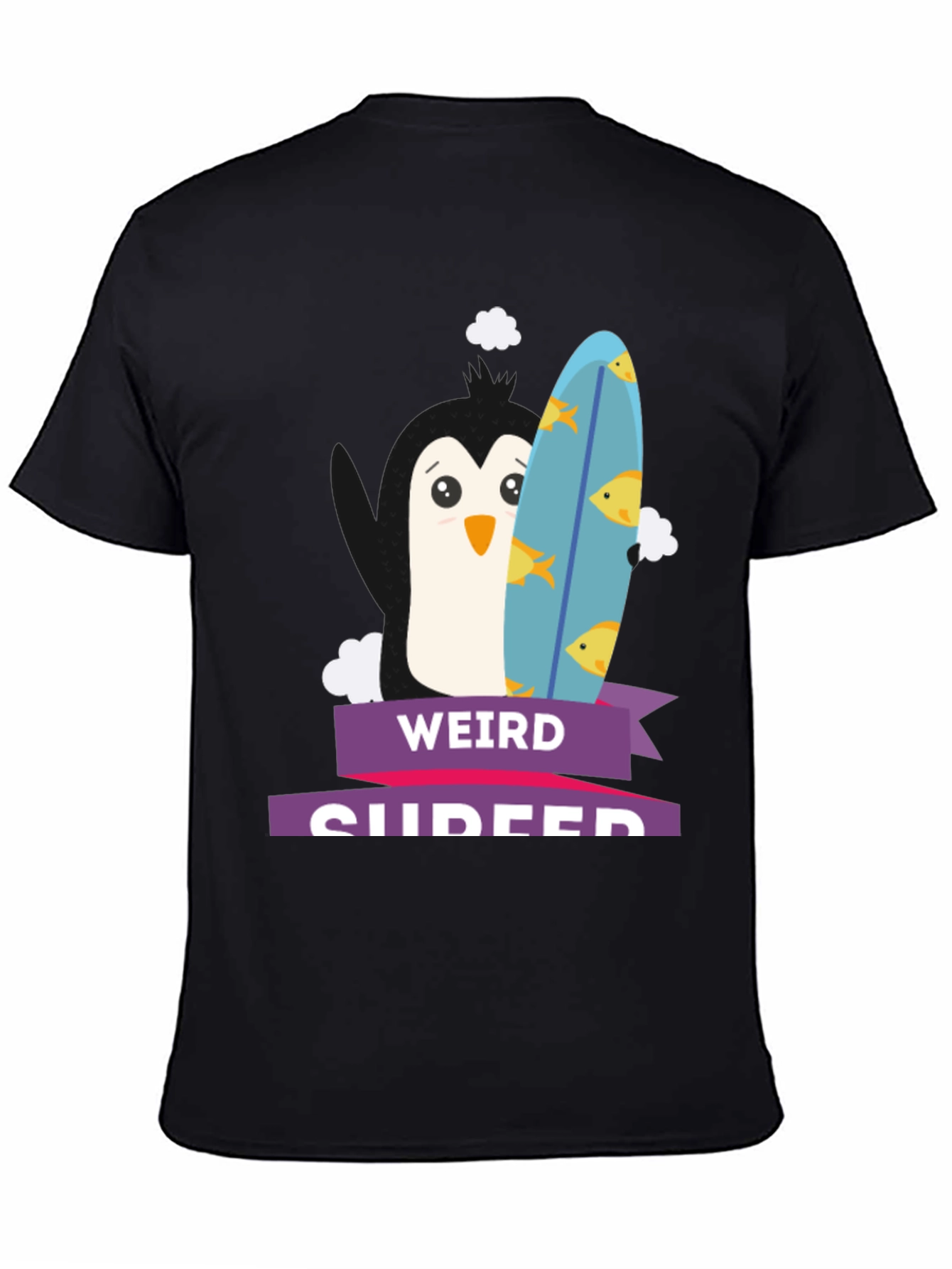 Weird Surfer Penguin Graphic Tee