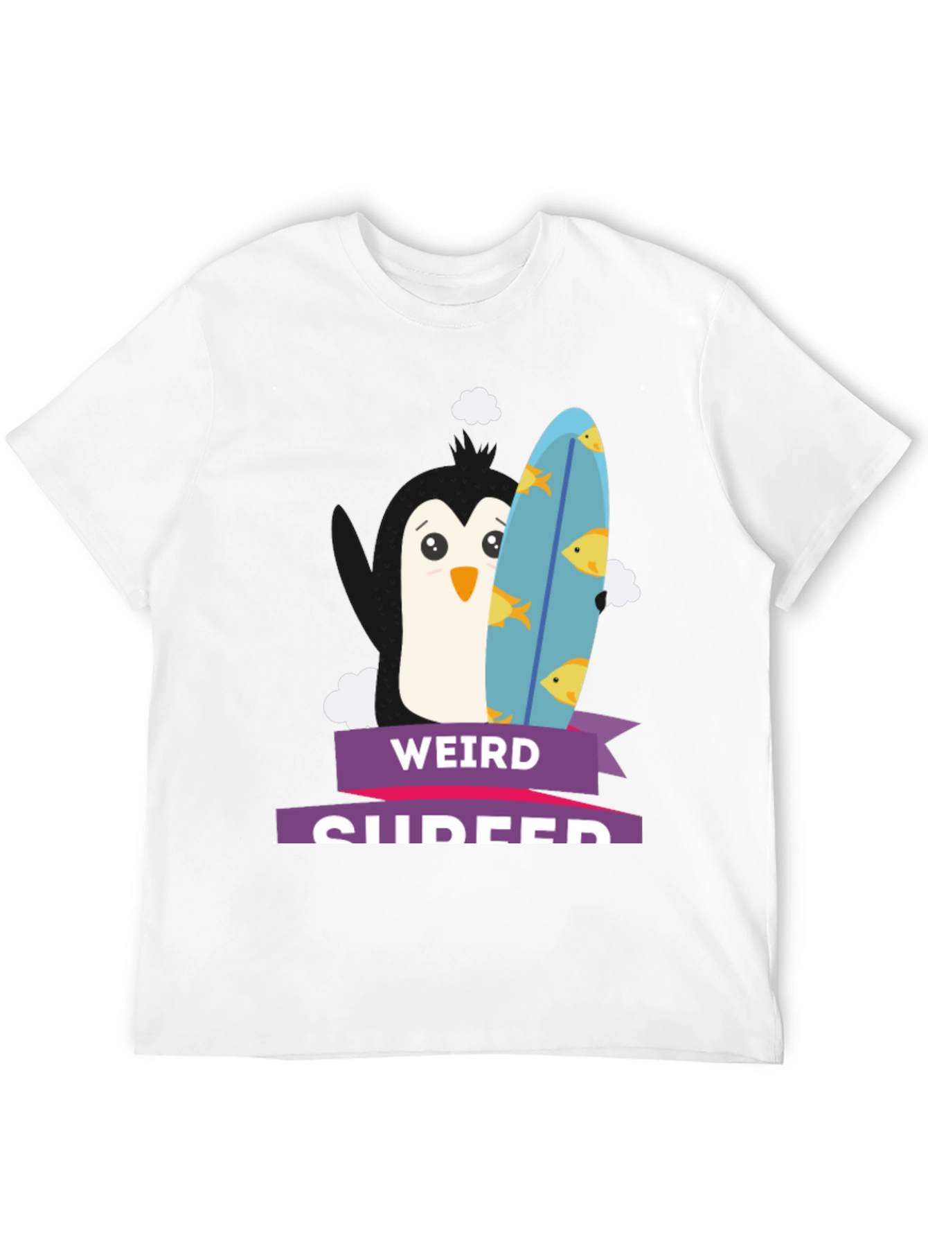 Weird Surfer Penguin Graphic Tee