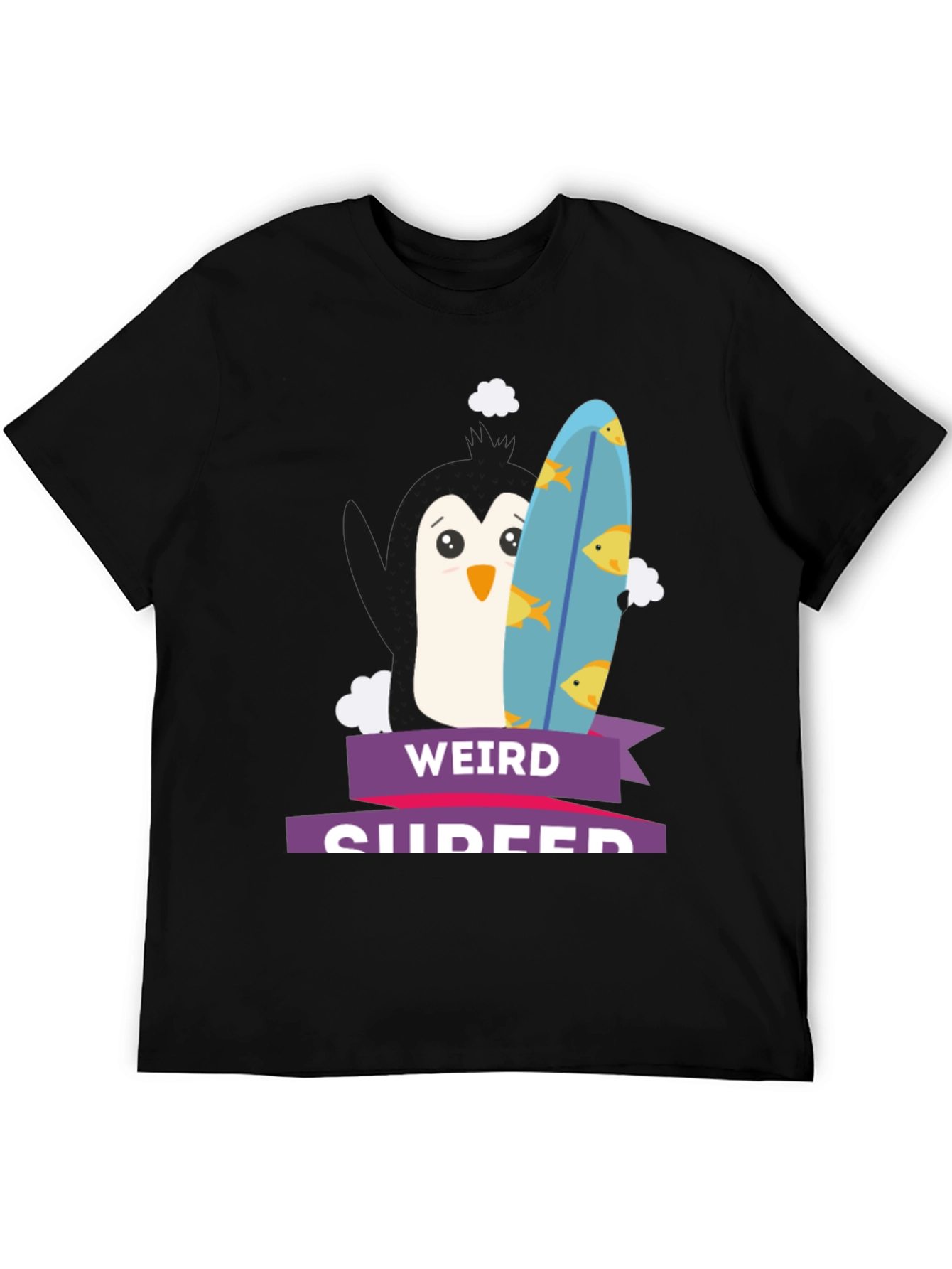 Weird Surfer Penguin Graphic Tee
