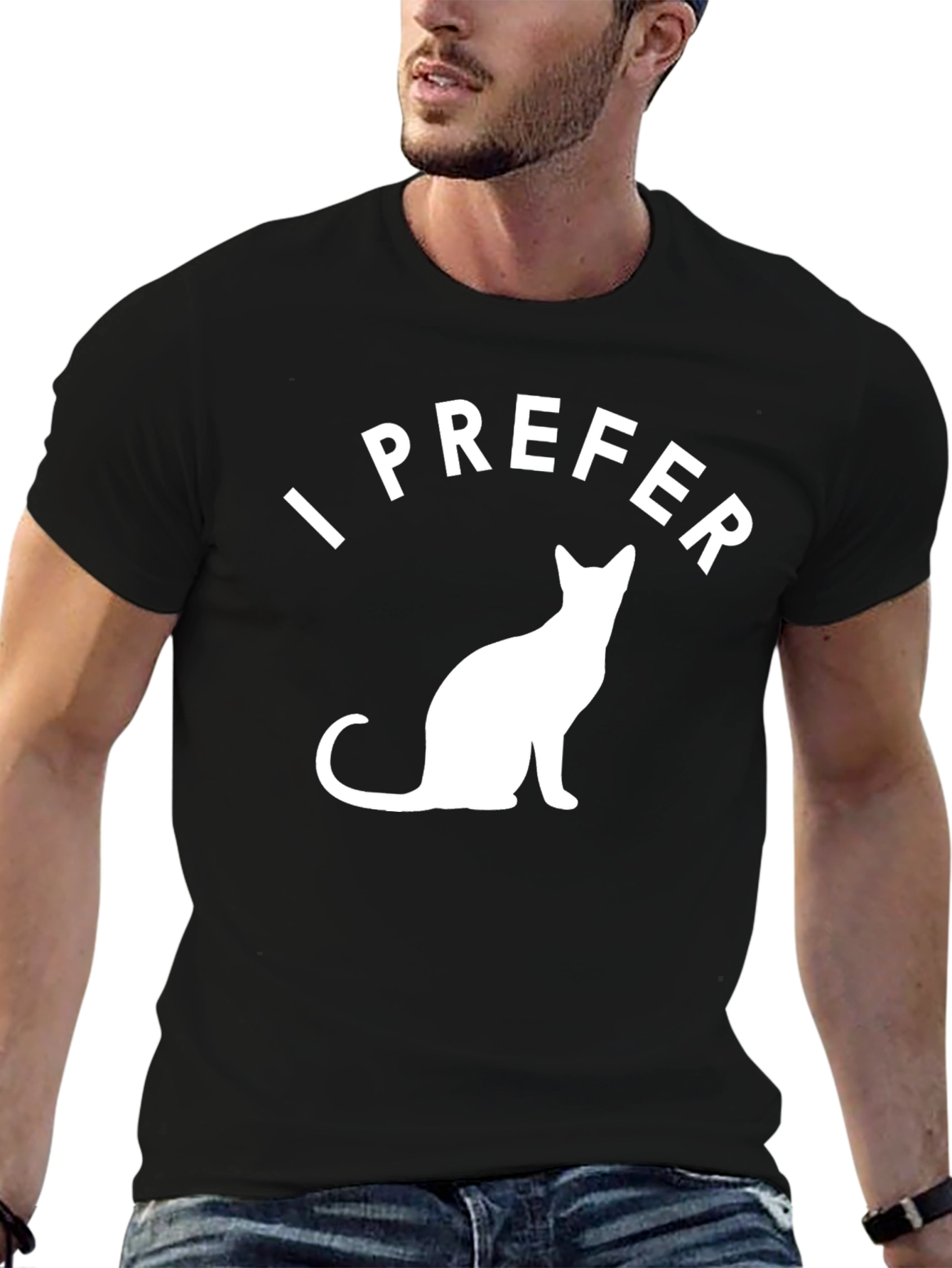 I Prefer Cats T-Shirt - Funny Cat Lover Tee