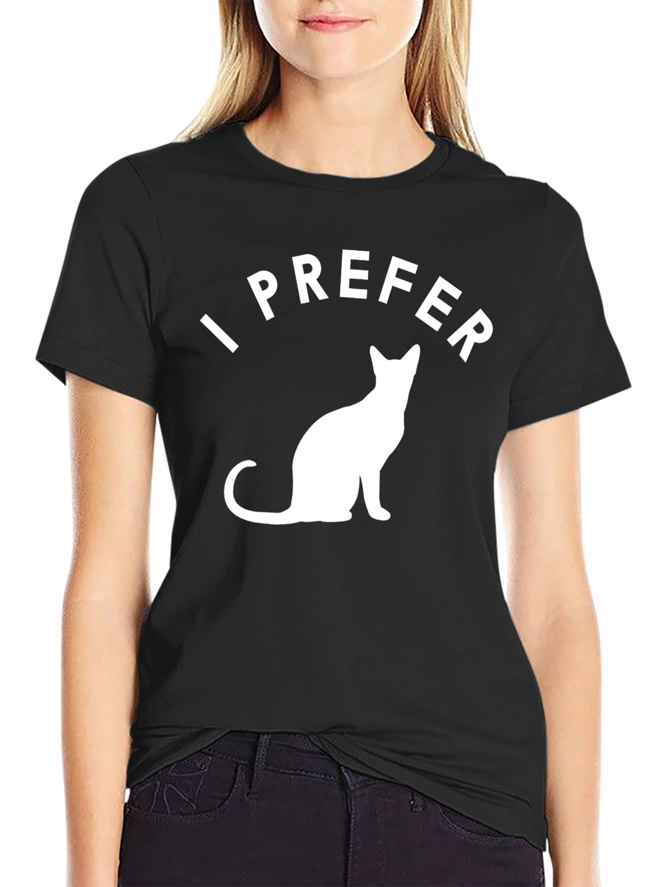 I Prefer Cats T-Shirt - Funny Cat Lover Tee