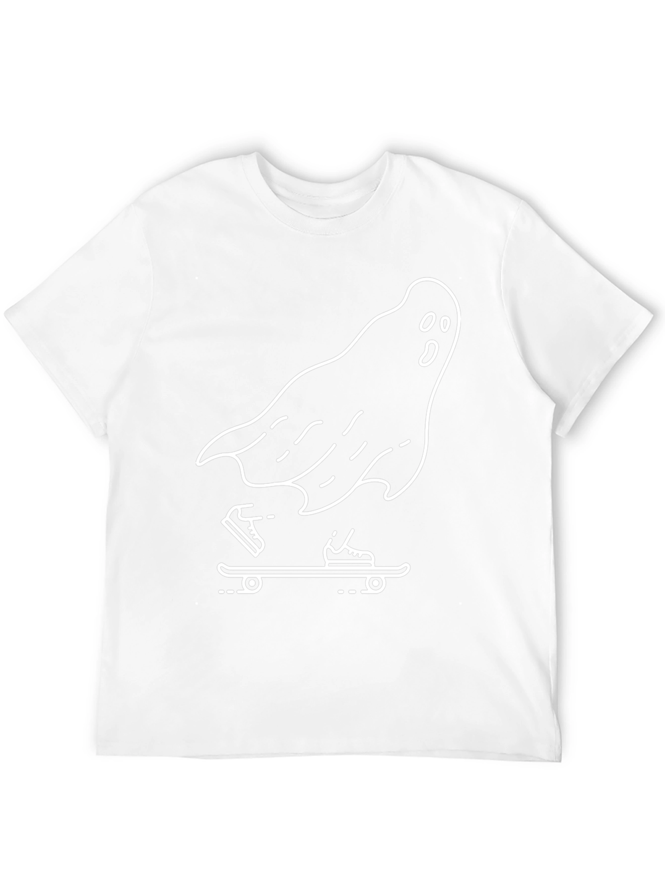 Ghost Skateboarder Graphic Tee - Black