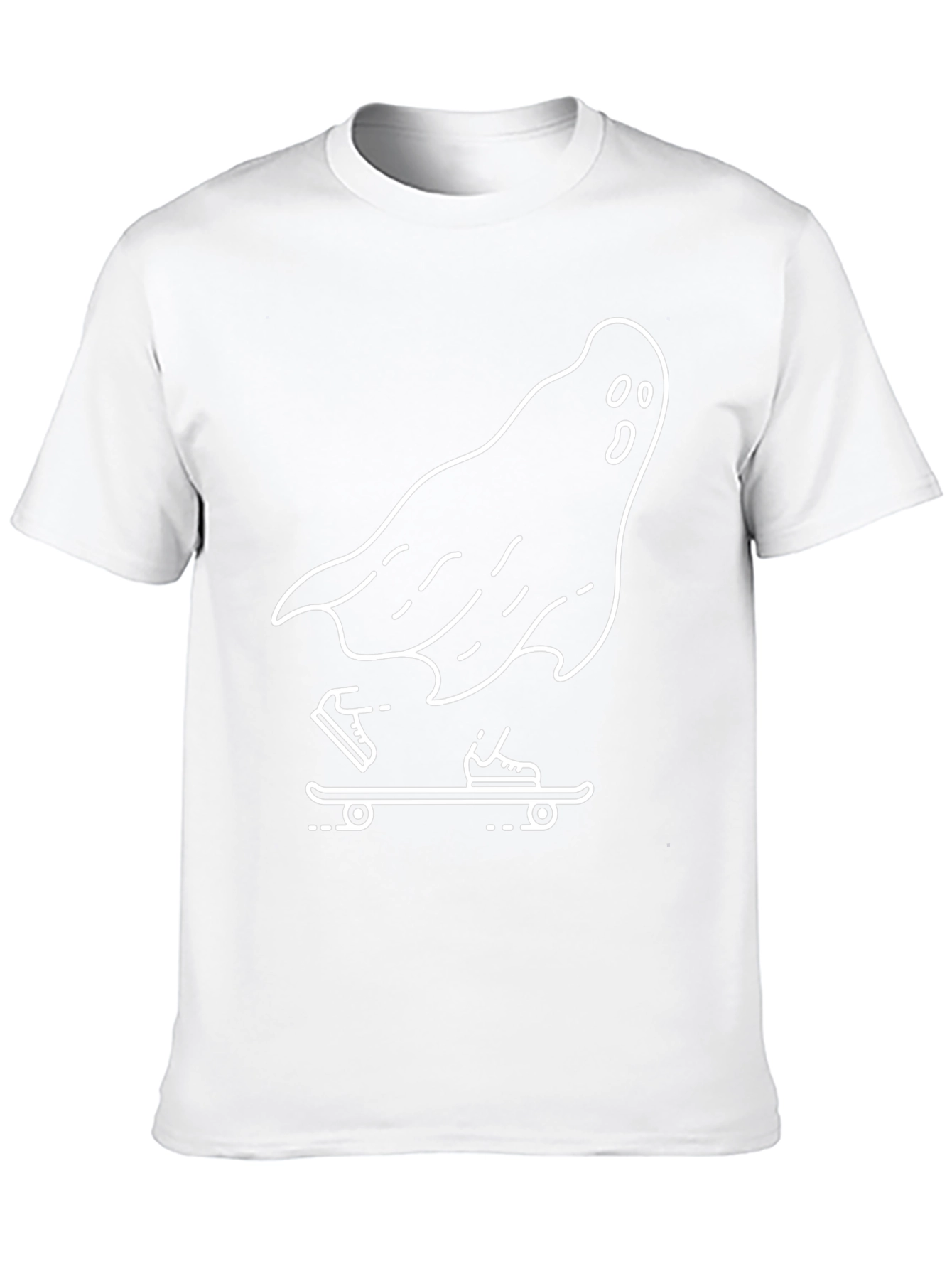 Ghost Skateboarder Graphic Tee - Black