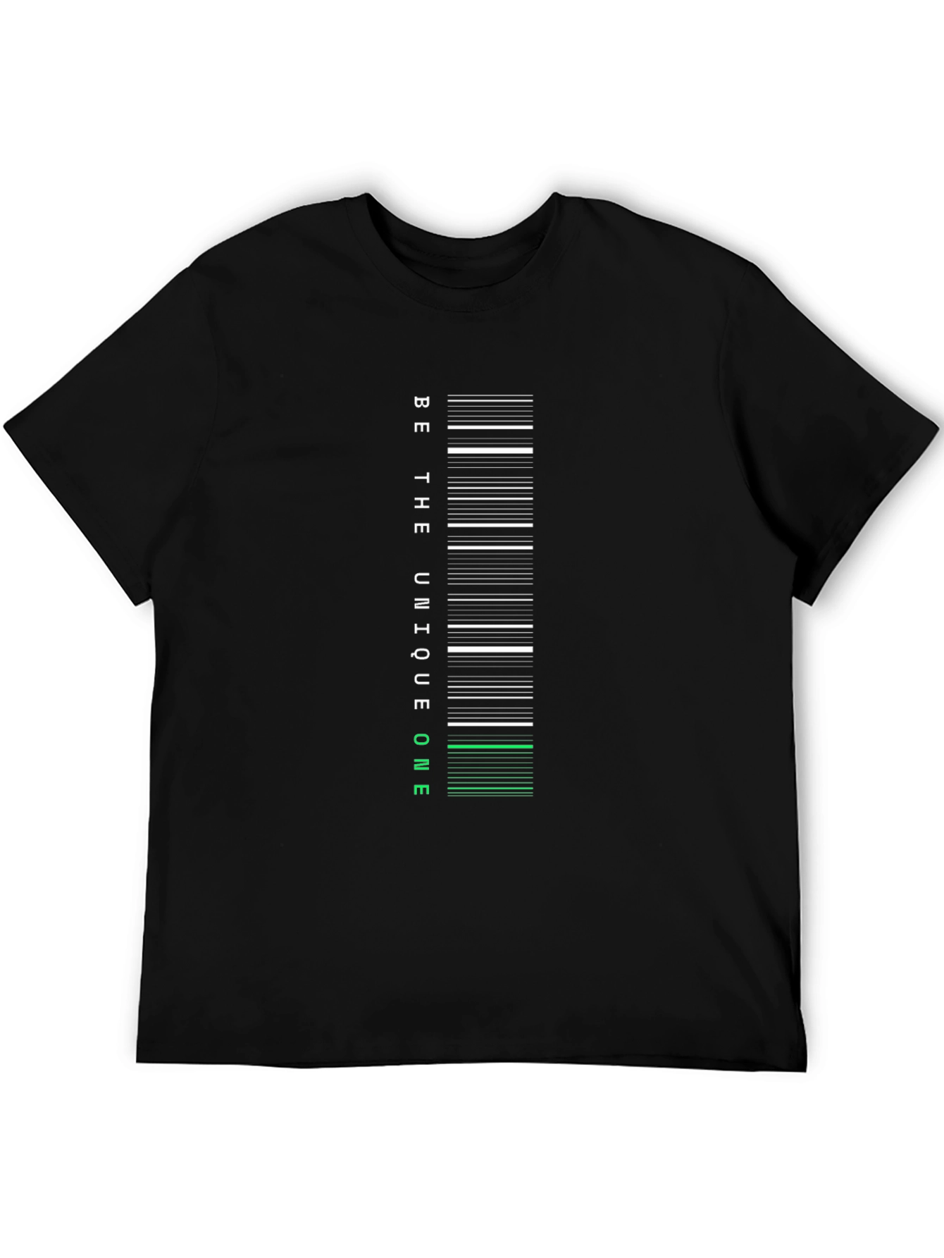 Unique One Barcode Graphic Tee - Black