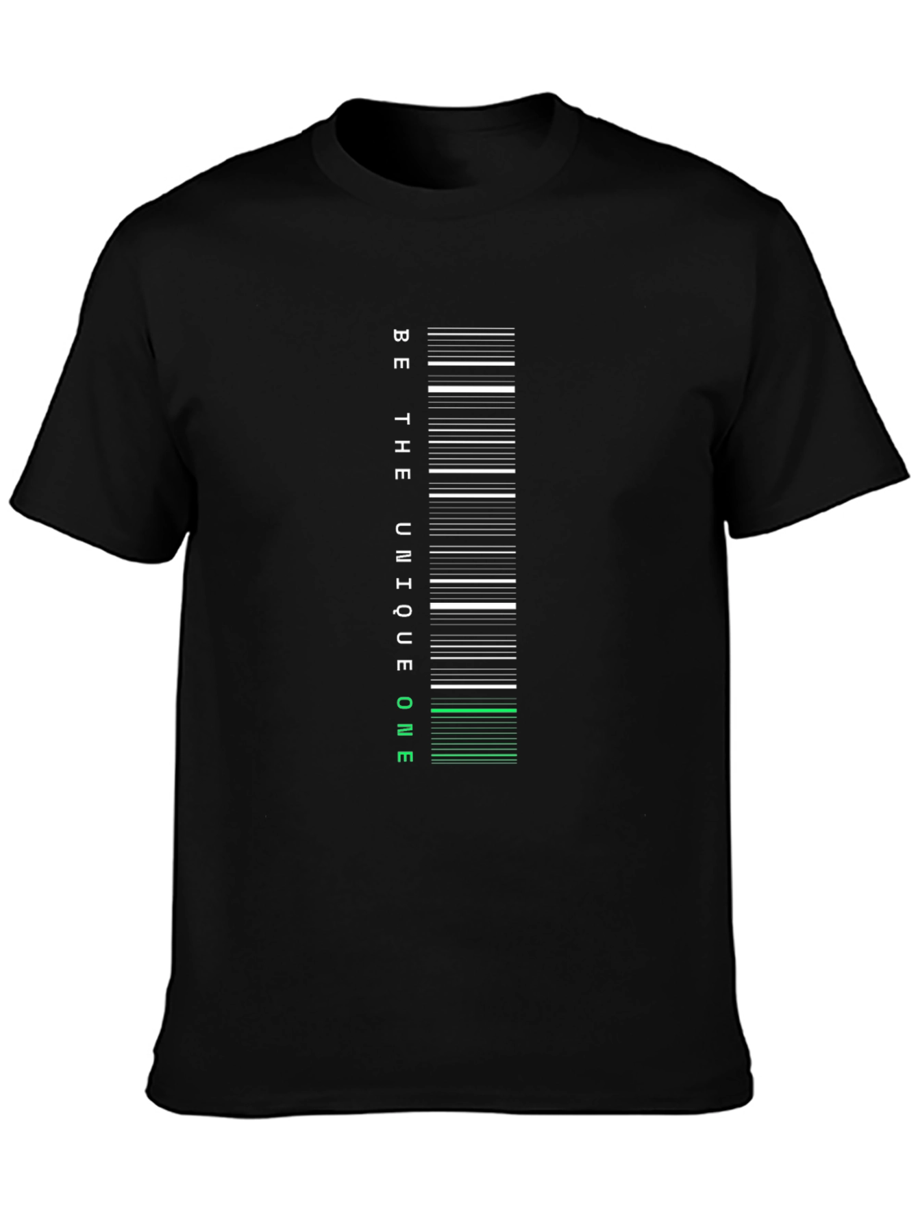 Unique One Barcode Graphic Tee - Black
