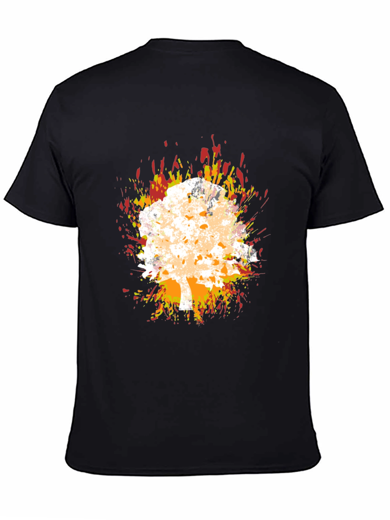 Fiery Tree Graphic Tee - Abstract Design
