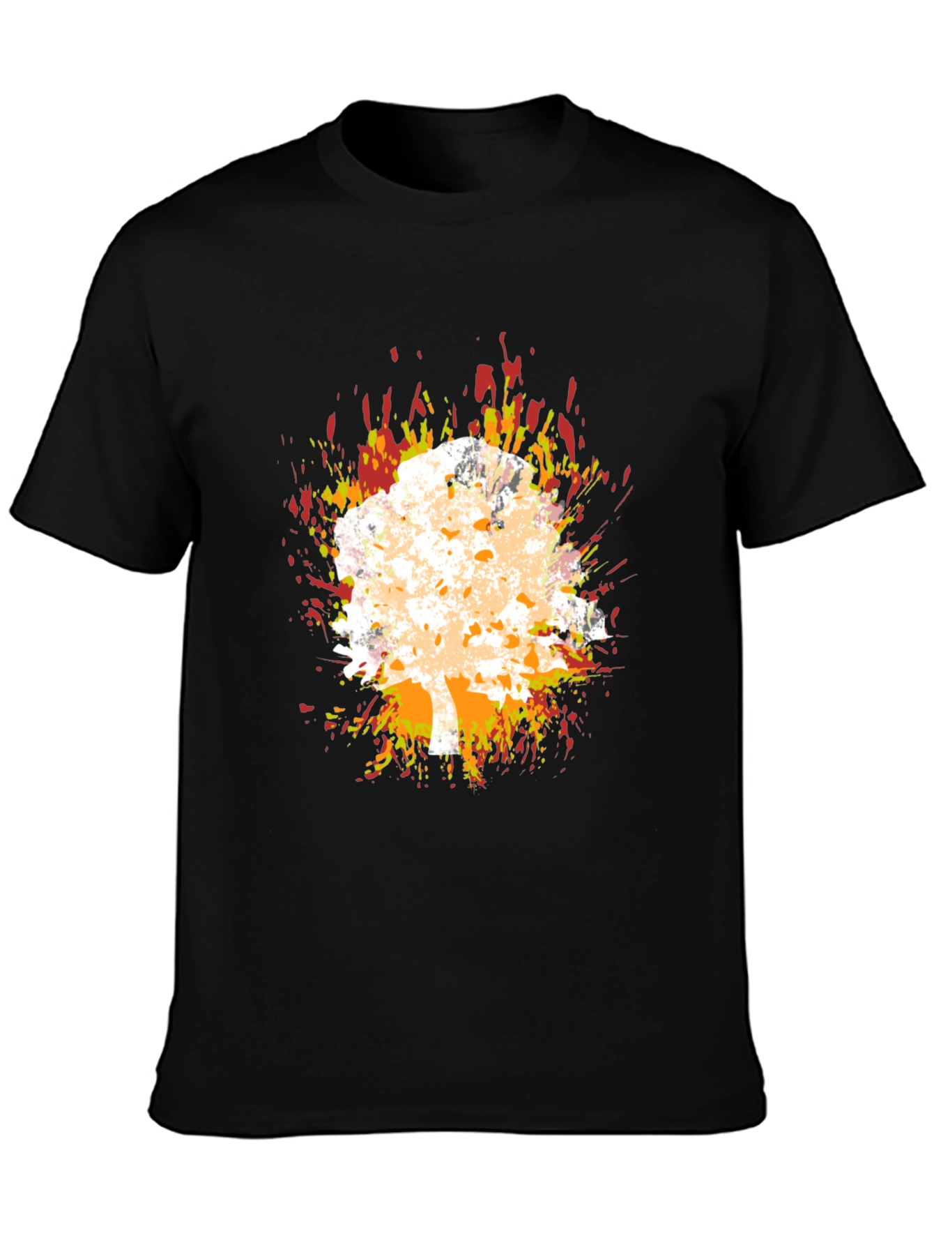 Fiery Tree Graphic Tee - Abstract Design
