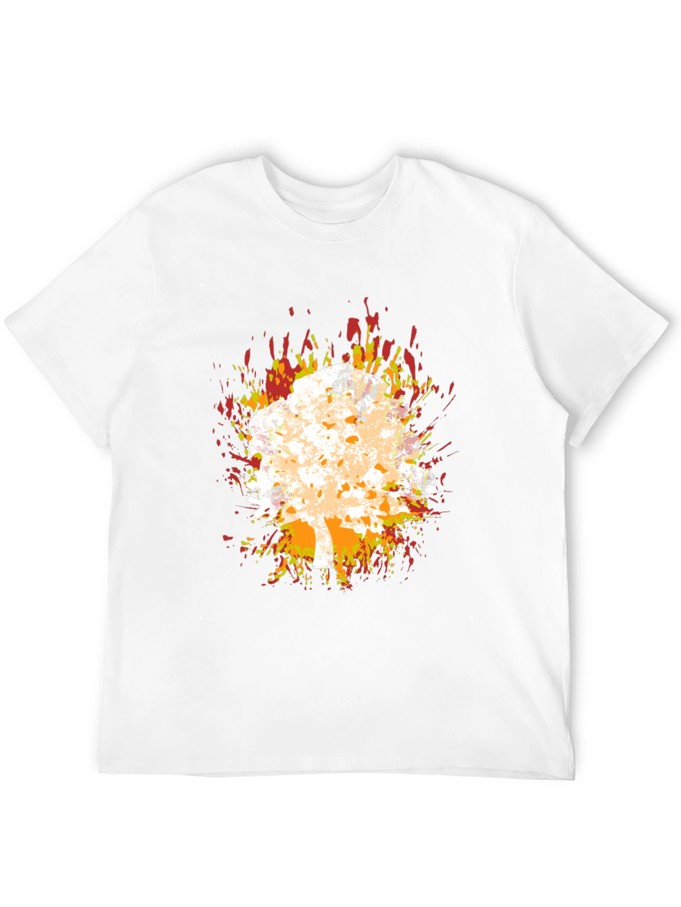 Fiery Tree Graphic Tee - Abstract Design
