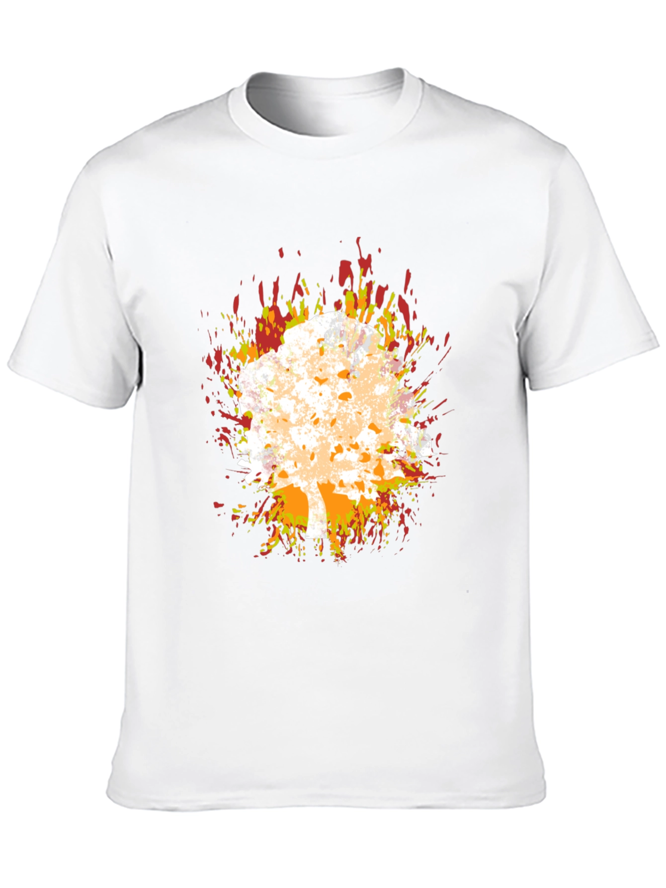Fiery Tree Graphic Tee - Abstract Design