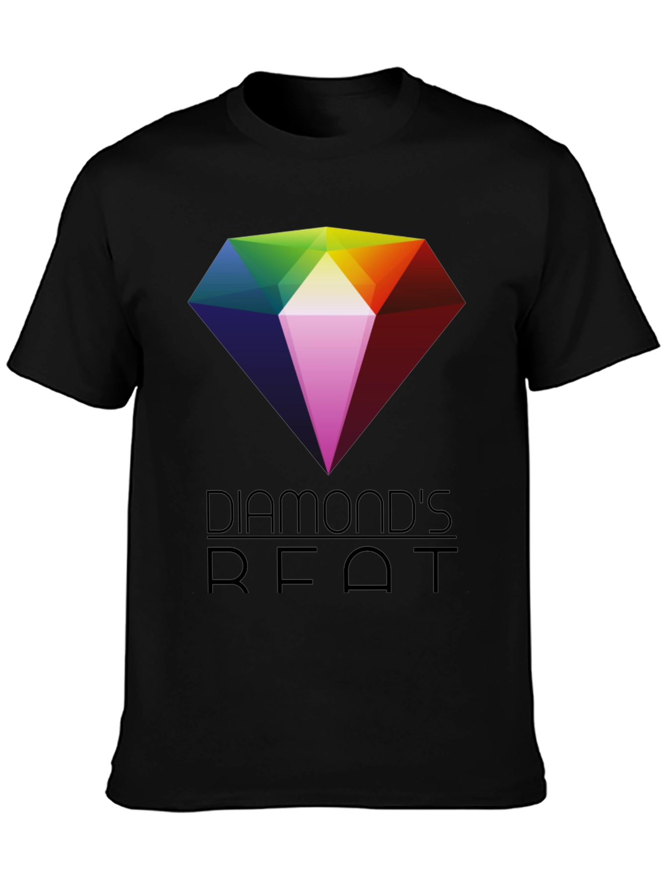 Diamonds Beat Graphic T-Shirt - Mens Black Tee