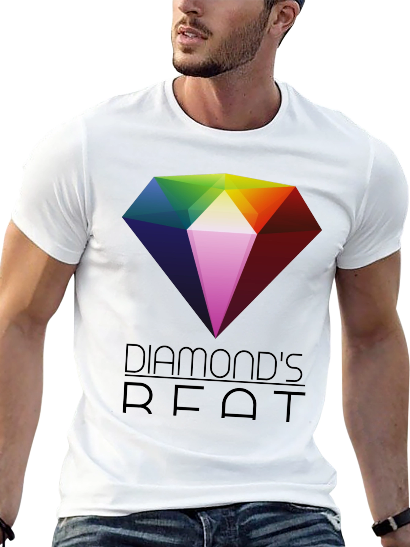 Diamonds Beat Graphic T-Shirt - Mens Black Tee