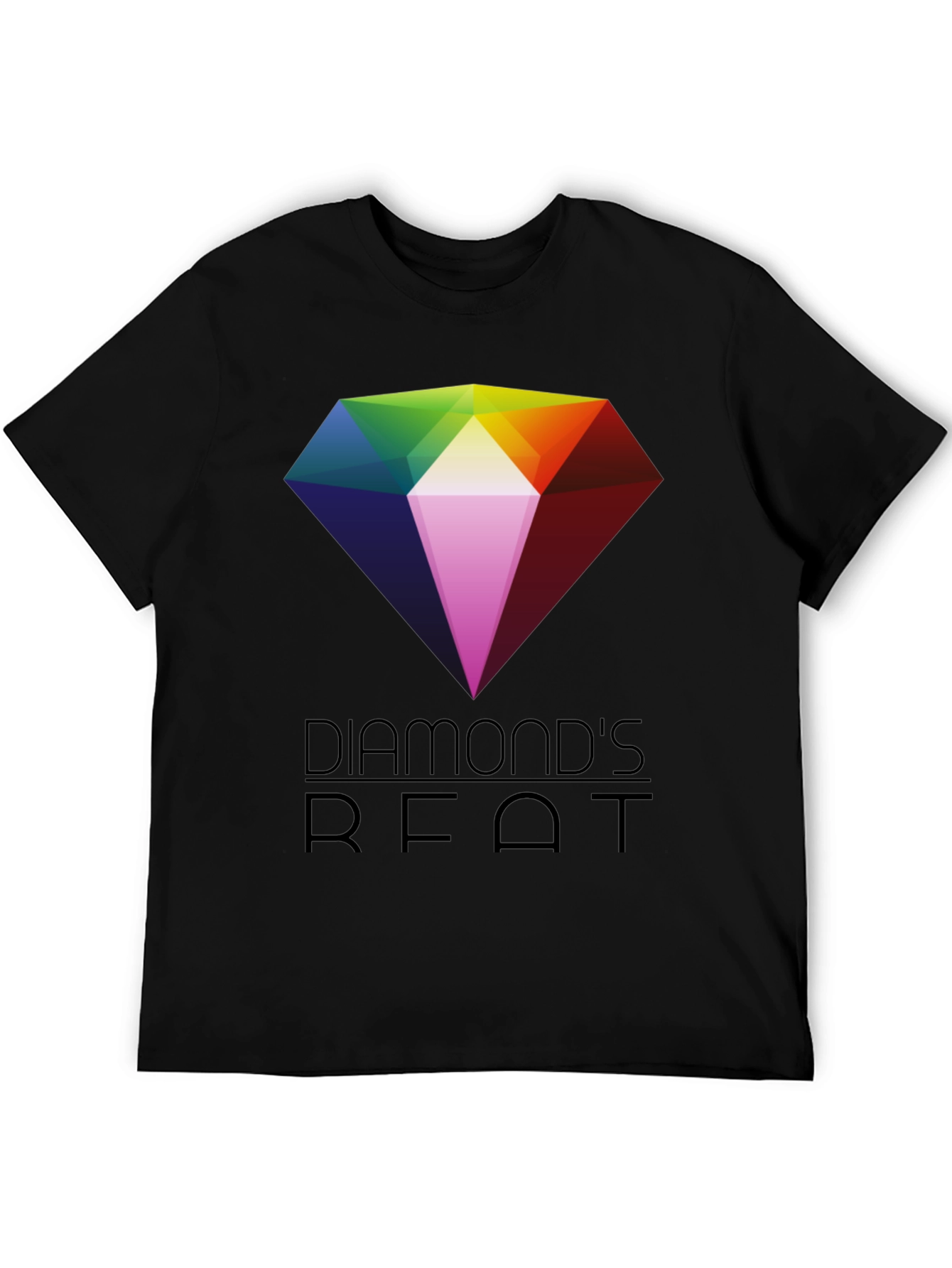 Diamonds Beat Graphic T-Shirt - Mens Black Tee