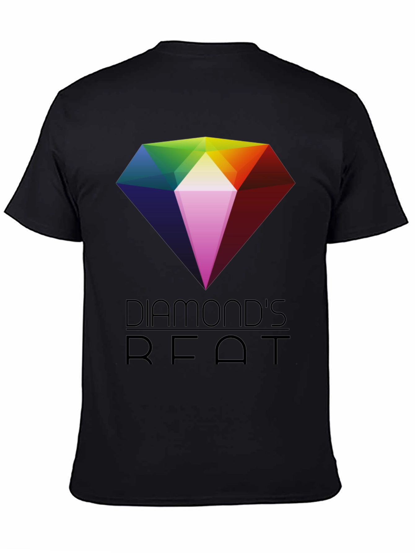 Diamonds Beat Graphic T-Shirt - Mens Black Tee