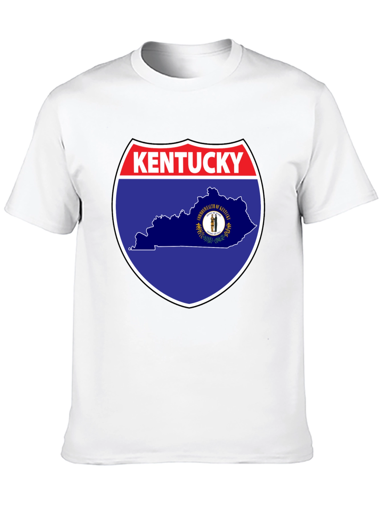 Kentucky State Map Graphic Tee - Black