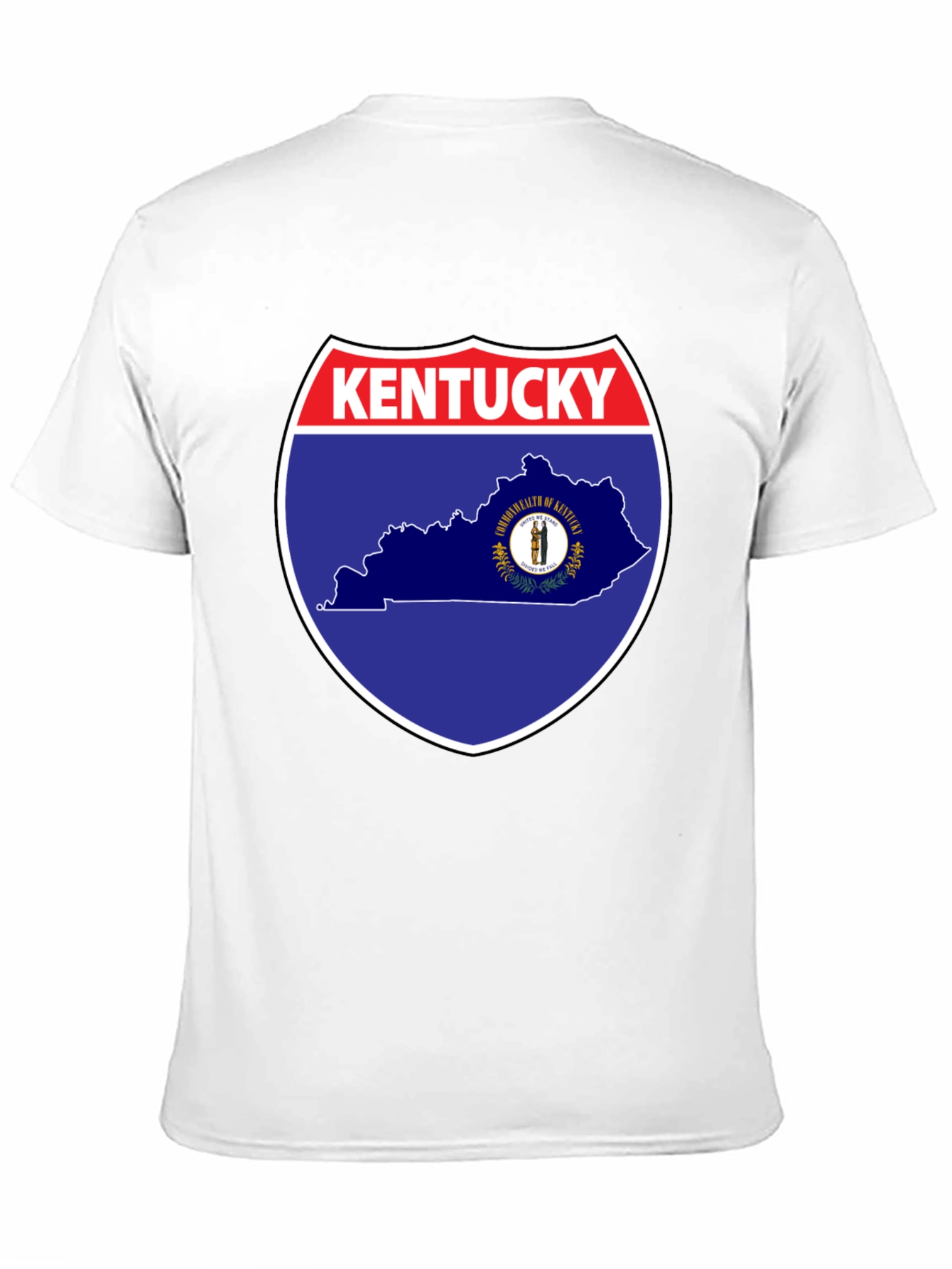 Kentucky State Map Graphic Tee - Black
