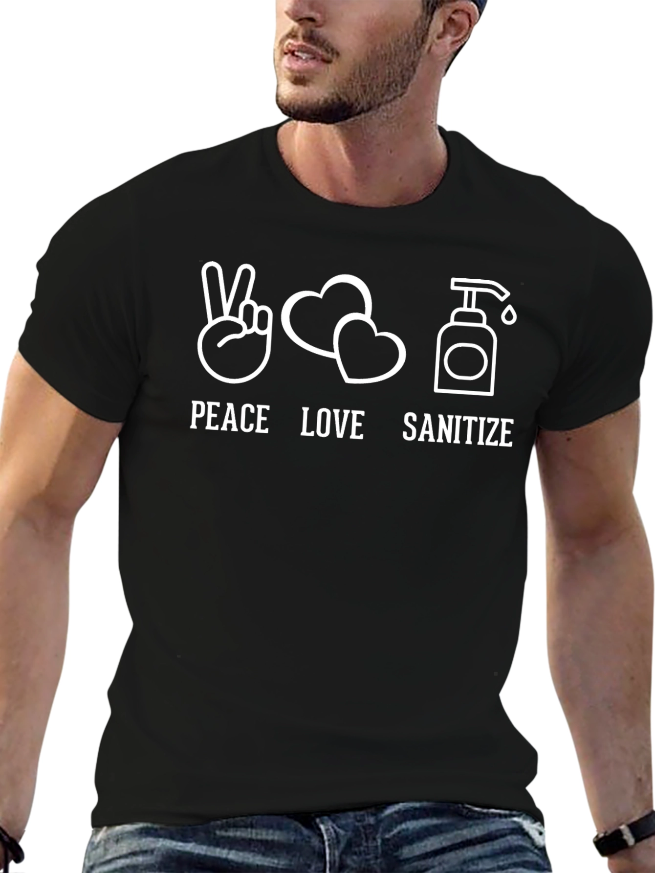 Peace Love Sanitize Graphic T-Shirt