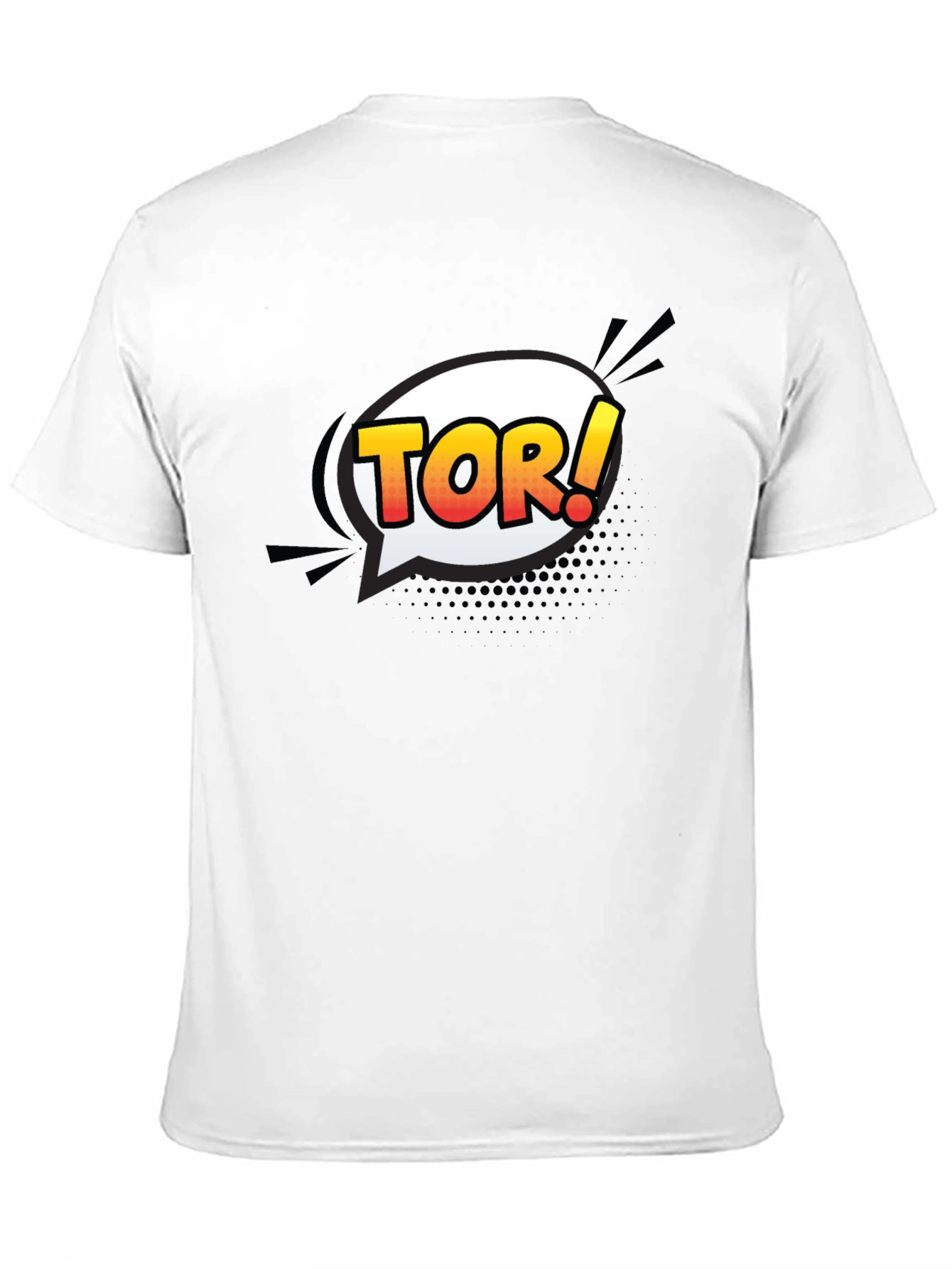 Mens Black T-Shirt with Comic Tor! Design