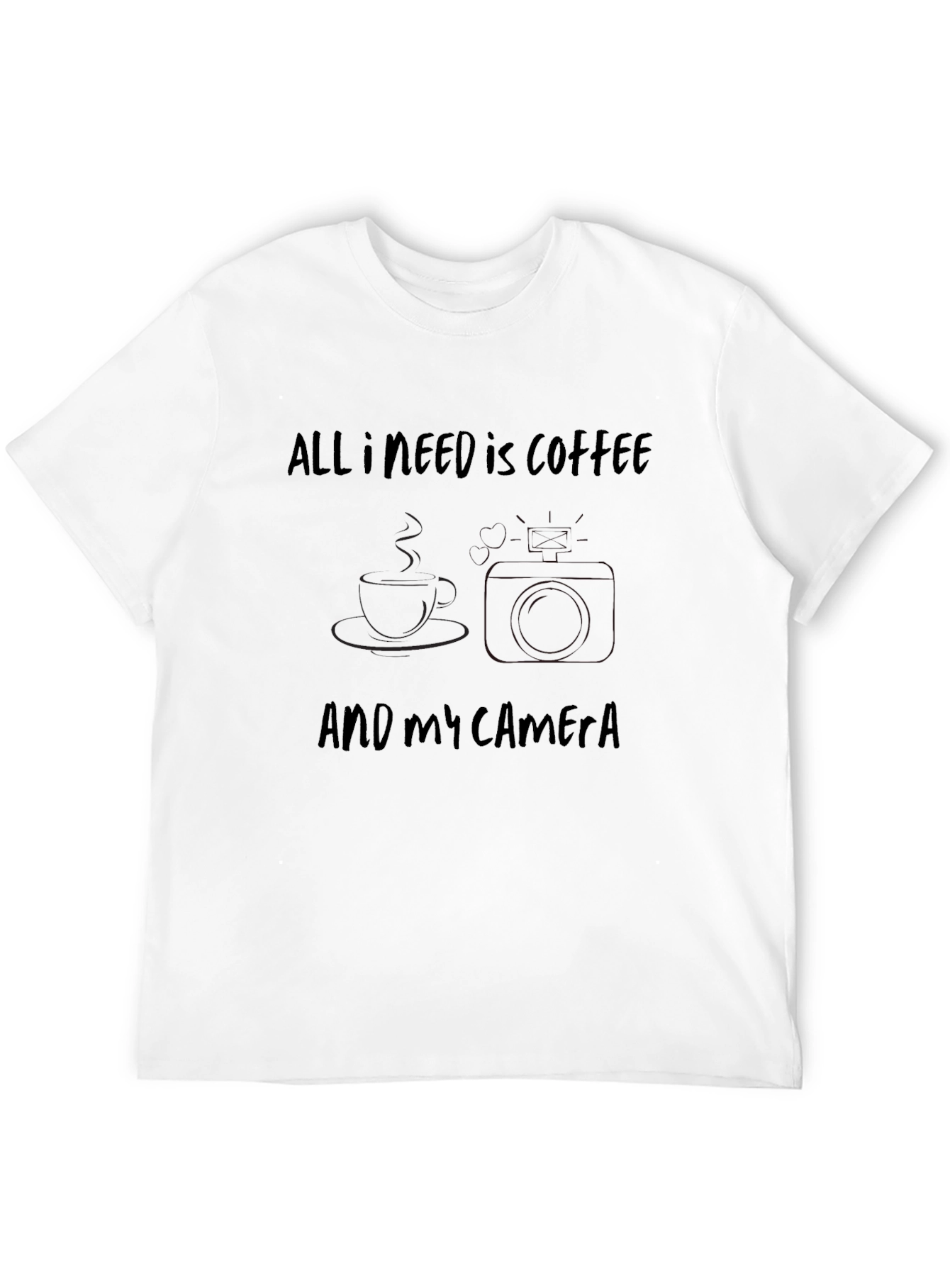 Coffee & Camera T-Shirt - Photography Lover Tee