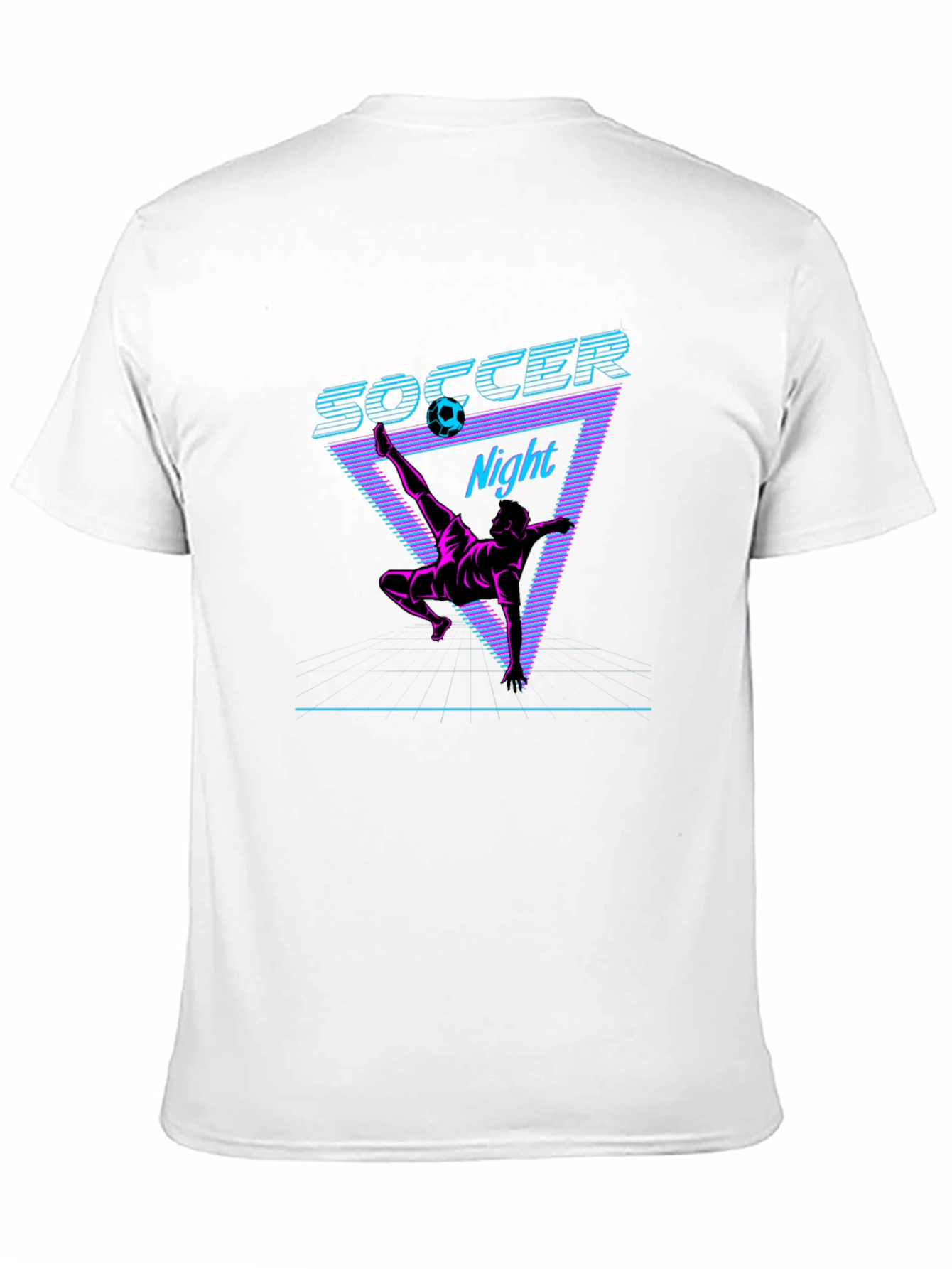 Retro Soccer Night Graphic Tee - Black
