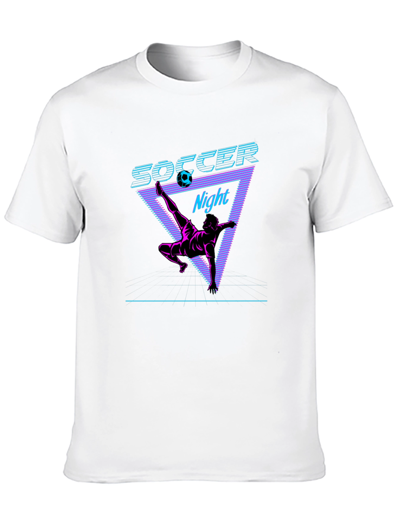 Retro Soccer Night Graphic Tee - Black
