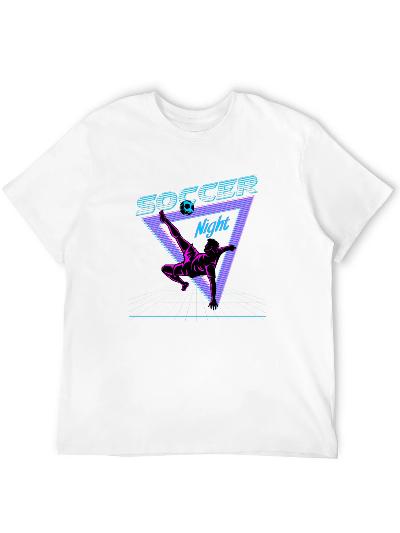 Retro Soccer Night Graphic Tee - Black