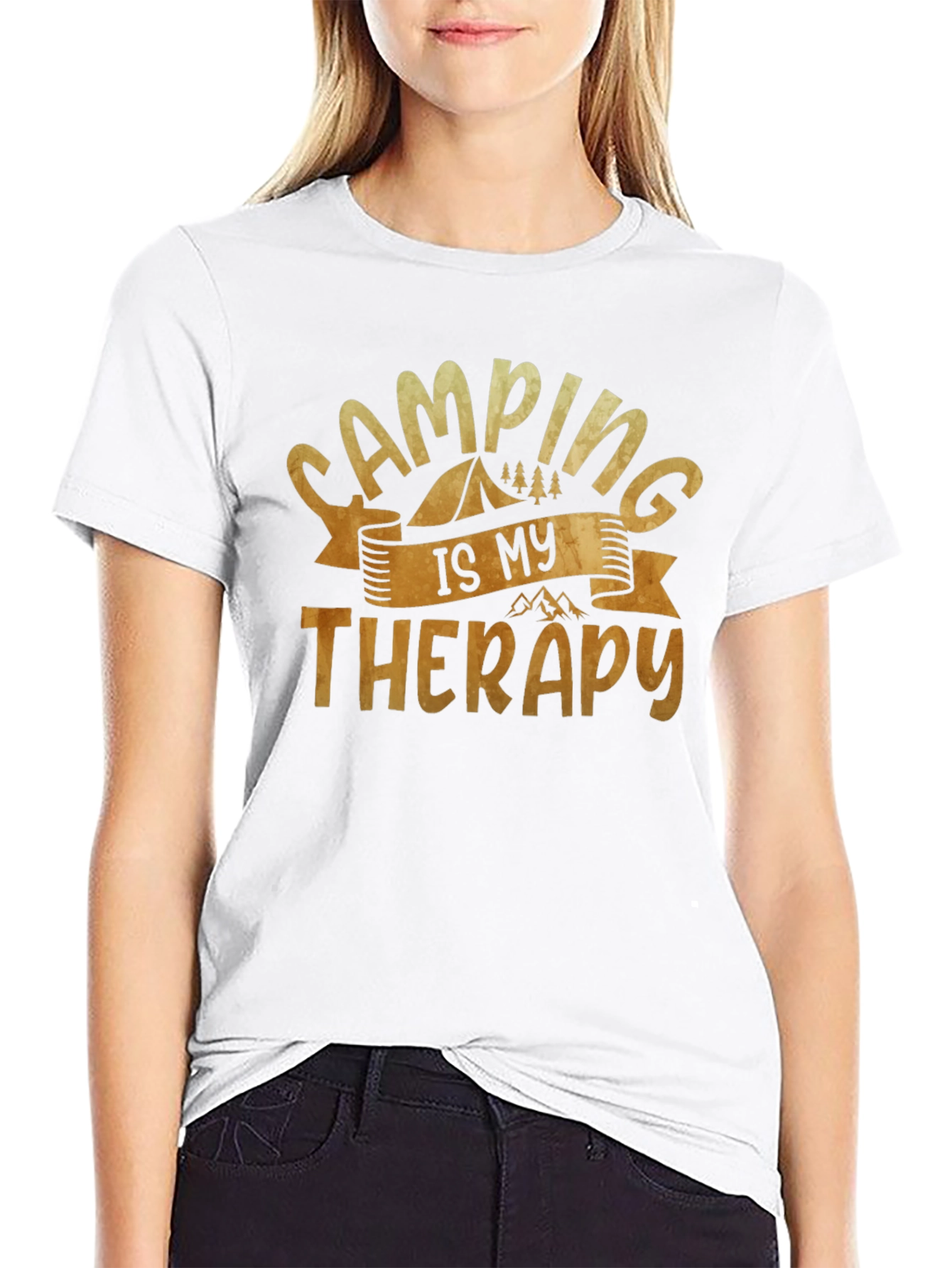 Camping Is My Therapy Graphic Tee