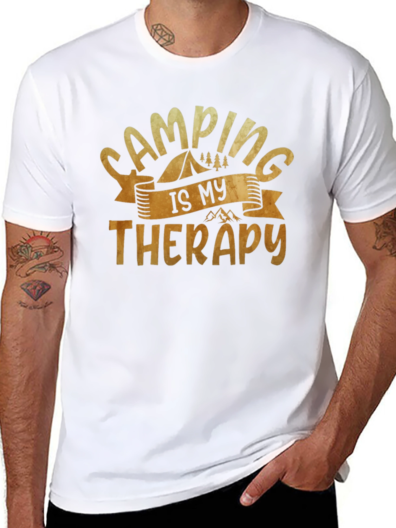 Camping Is My Therapy Graphic Tee
