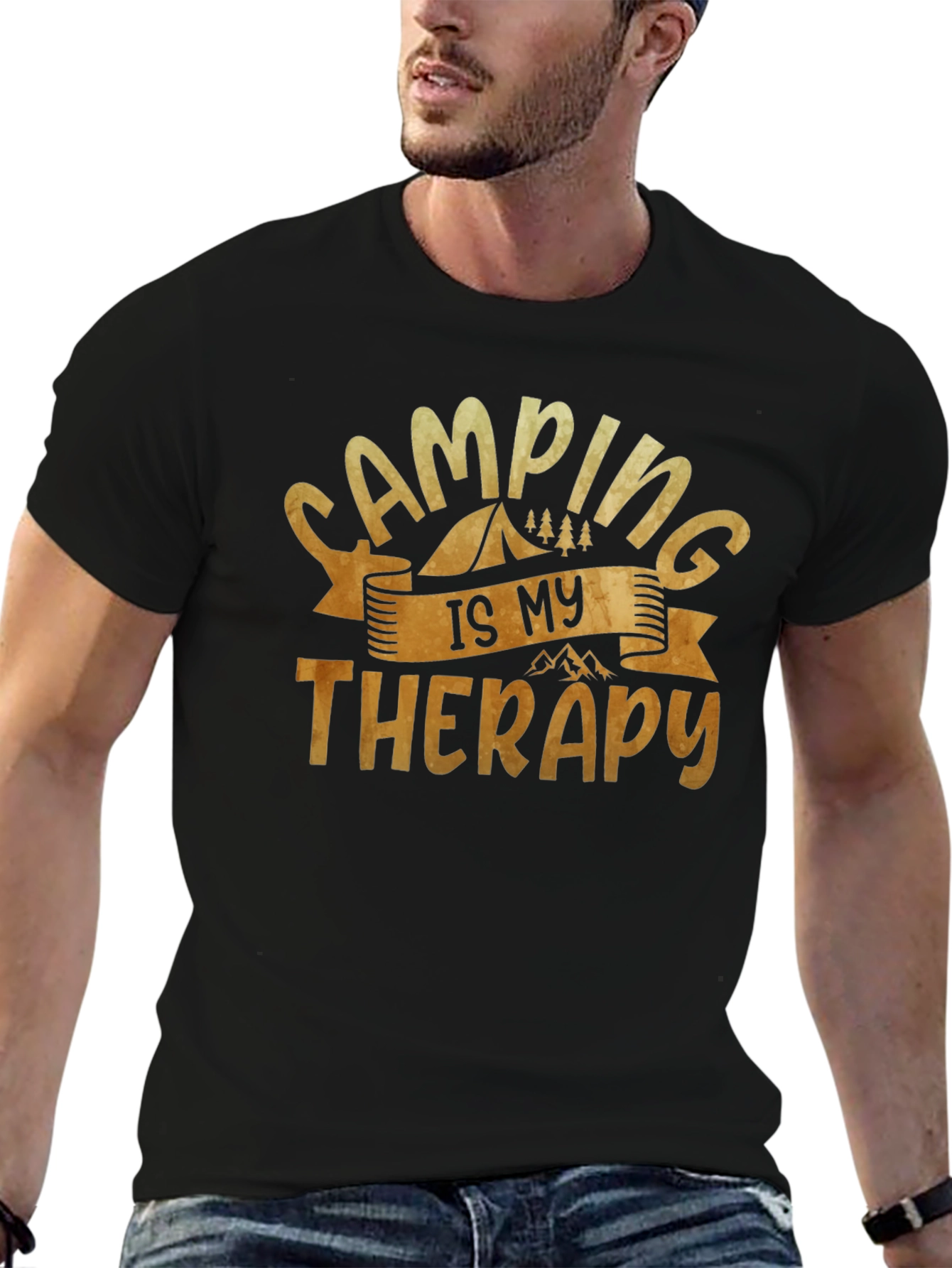 Camping Is My Therapy Graphic Tee