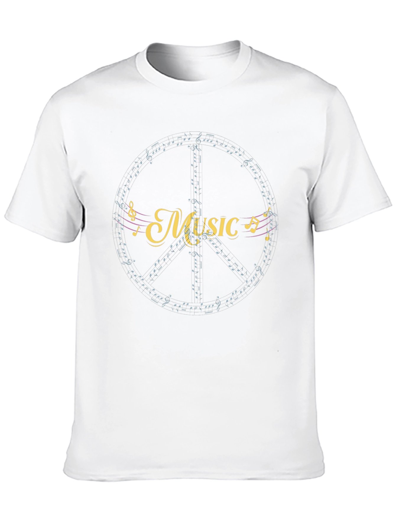 Music Peace Sign T-Shirt - Black