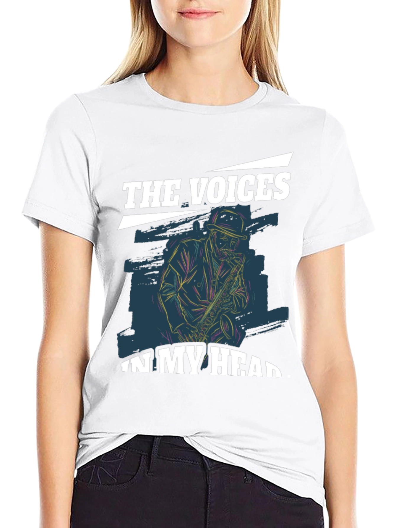 The Voices in My Head Saxophone Graphic Tee