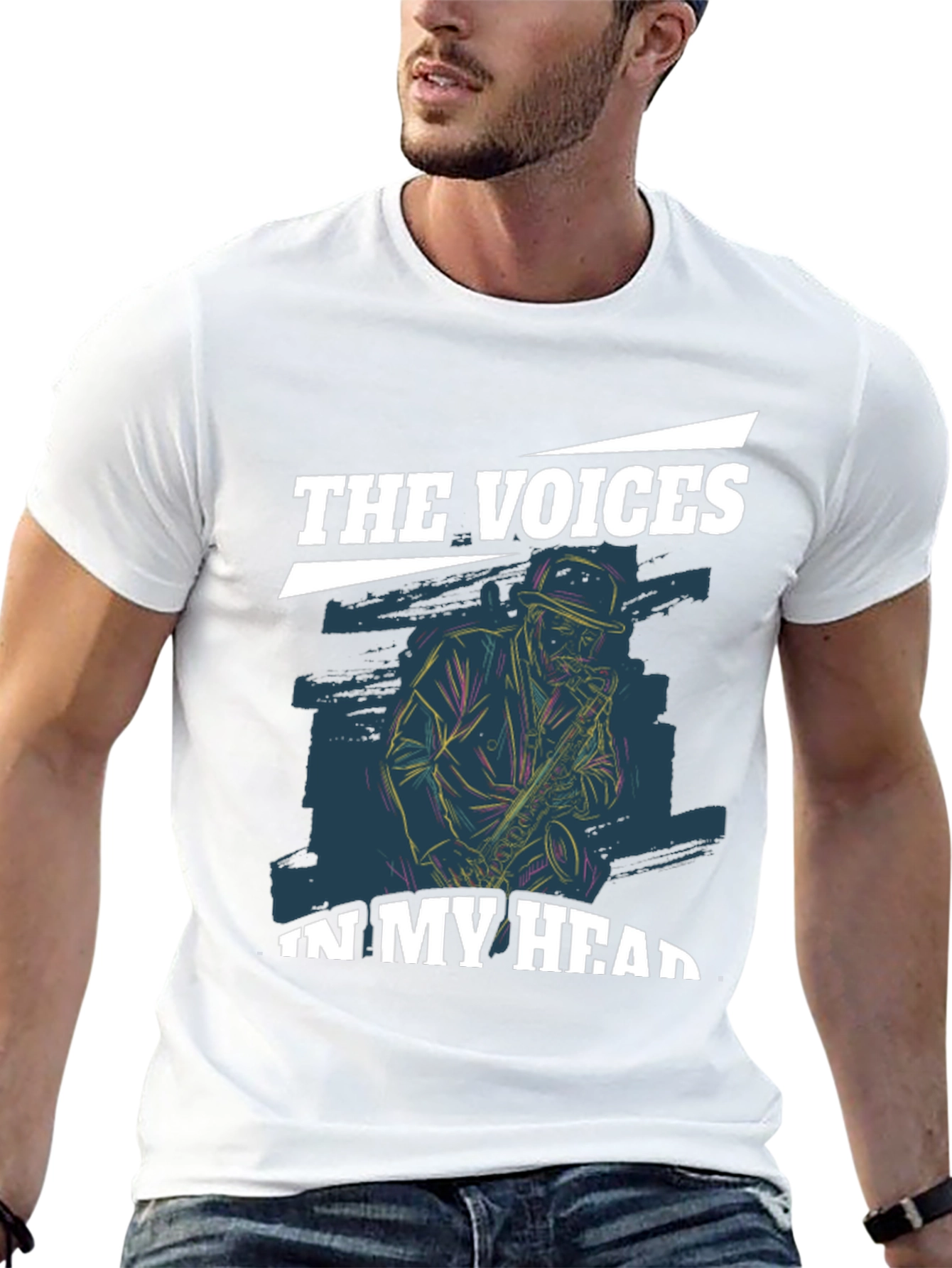 The Voices in My Head Saxophone Graphic Tee