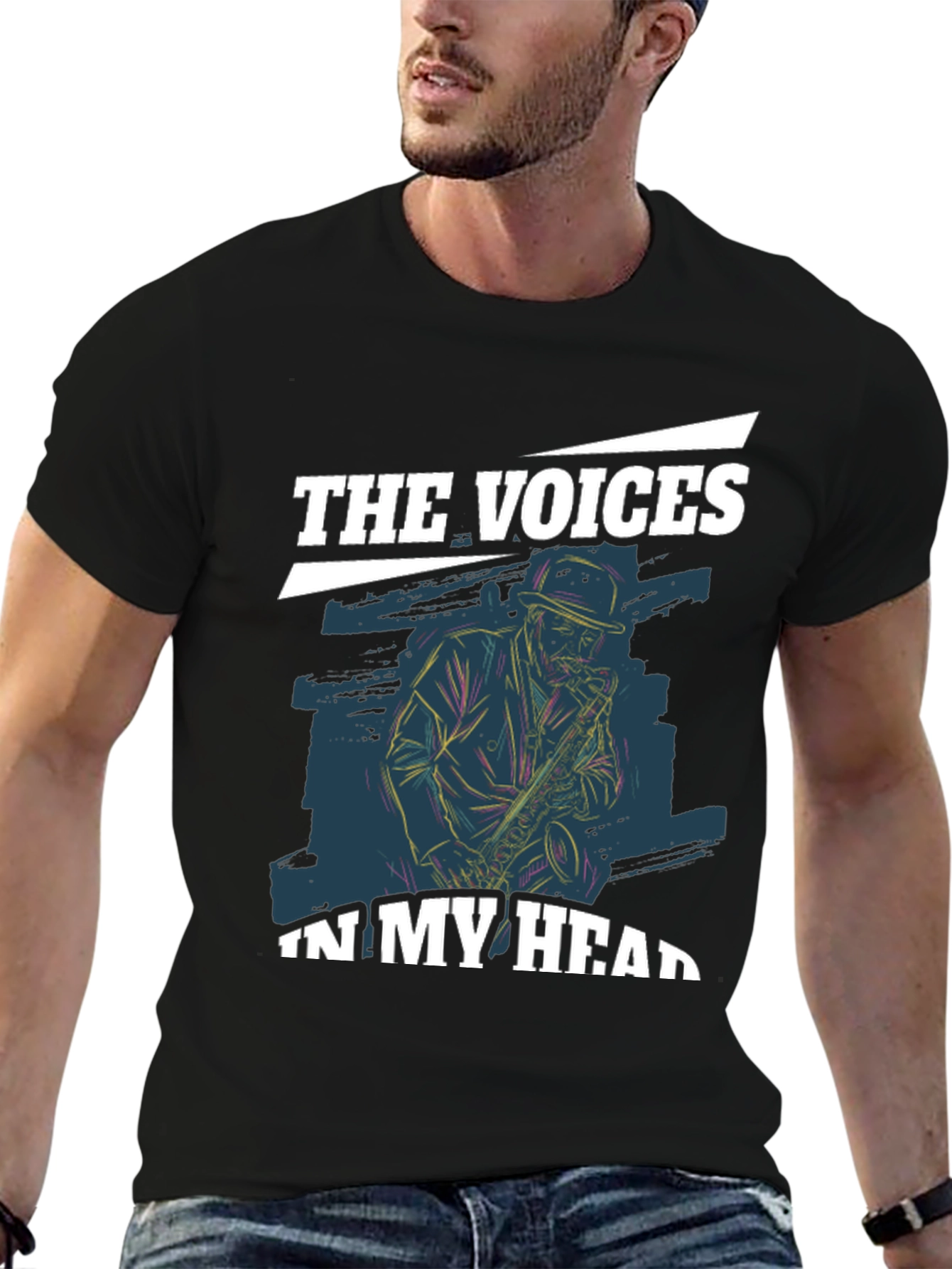 The Voices in My Head Saxophone Graphic Tee