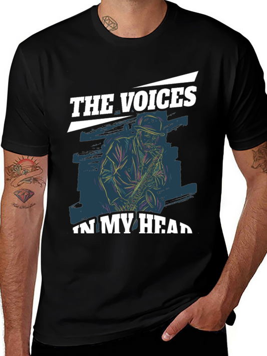 The Voices in My Head Saxophone Graphic Tee