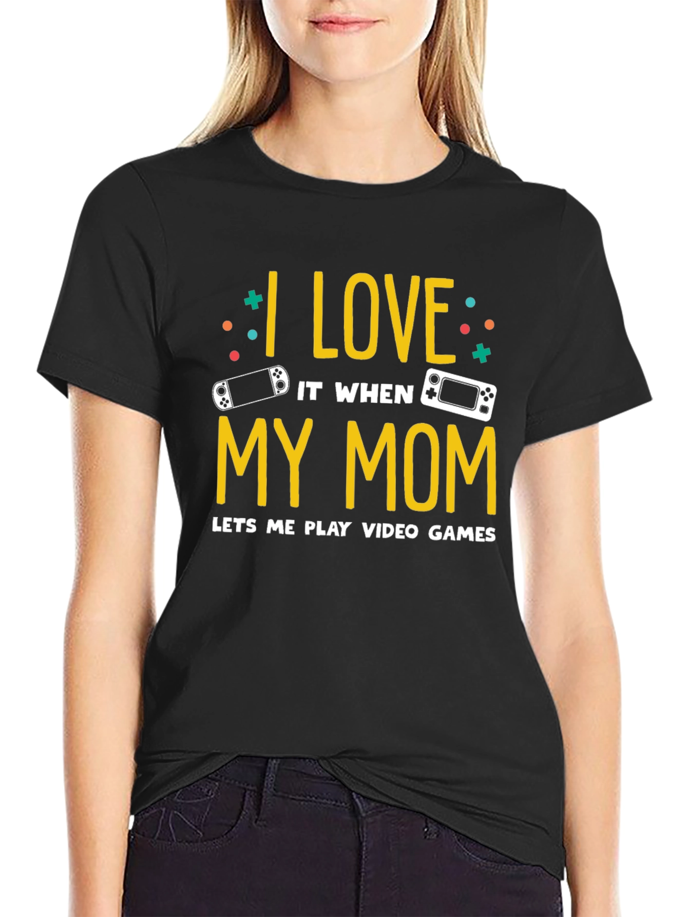 I Love My Mom Video Game T-Shirt