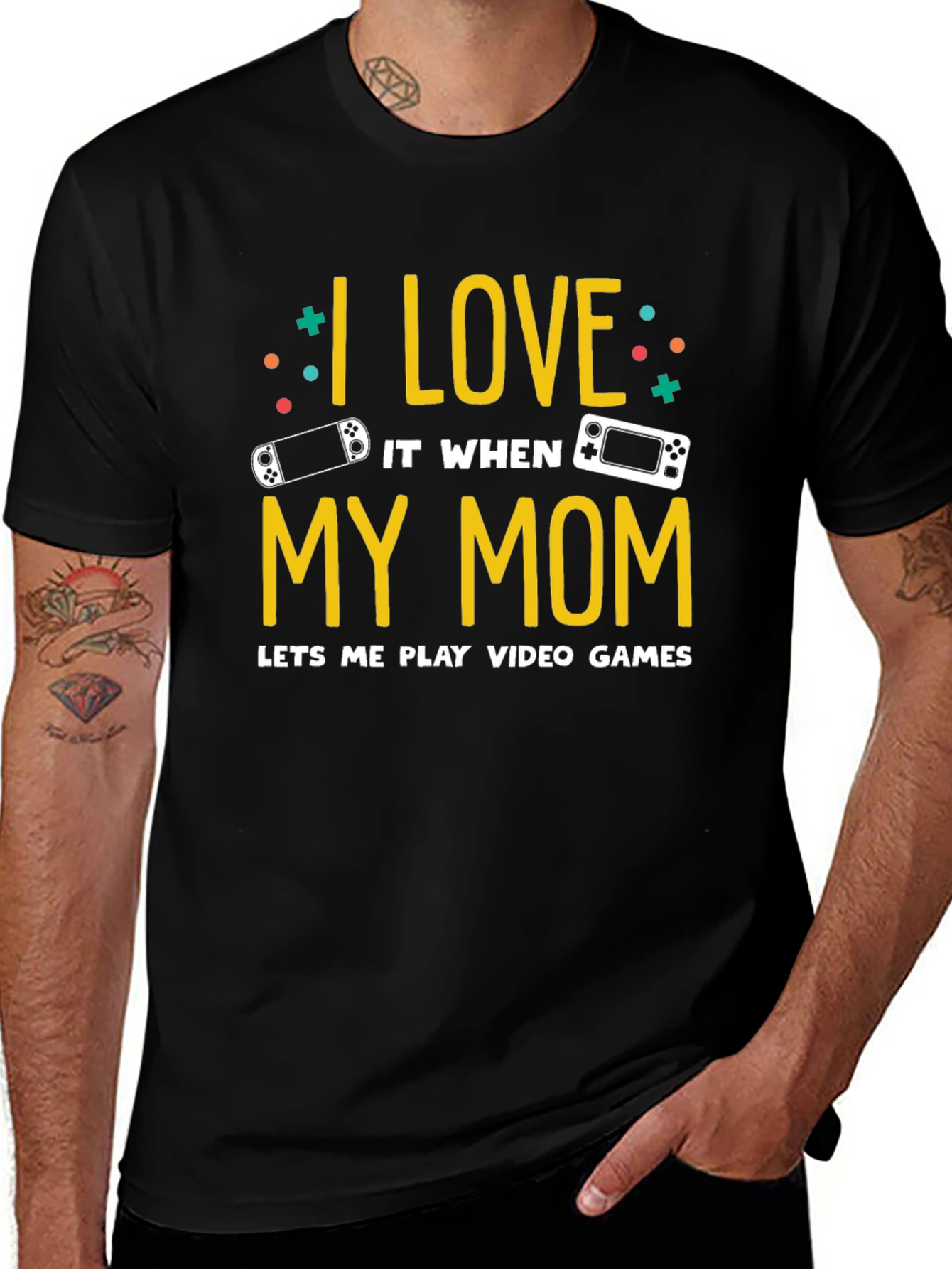 I Love My Mom Video Game T-Shirt