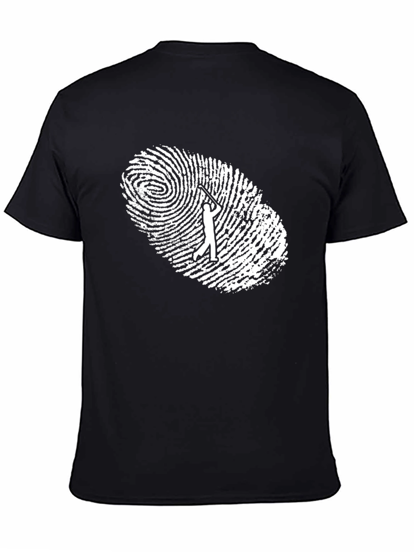 Golf Fingerprint T-Shirt - Unique Golfer Gift Tee