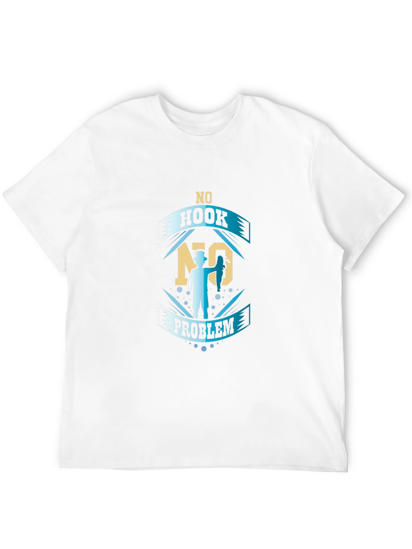No Hook No Problem Fishing Graphic T-Shirt