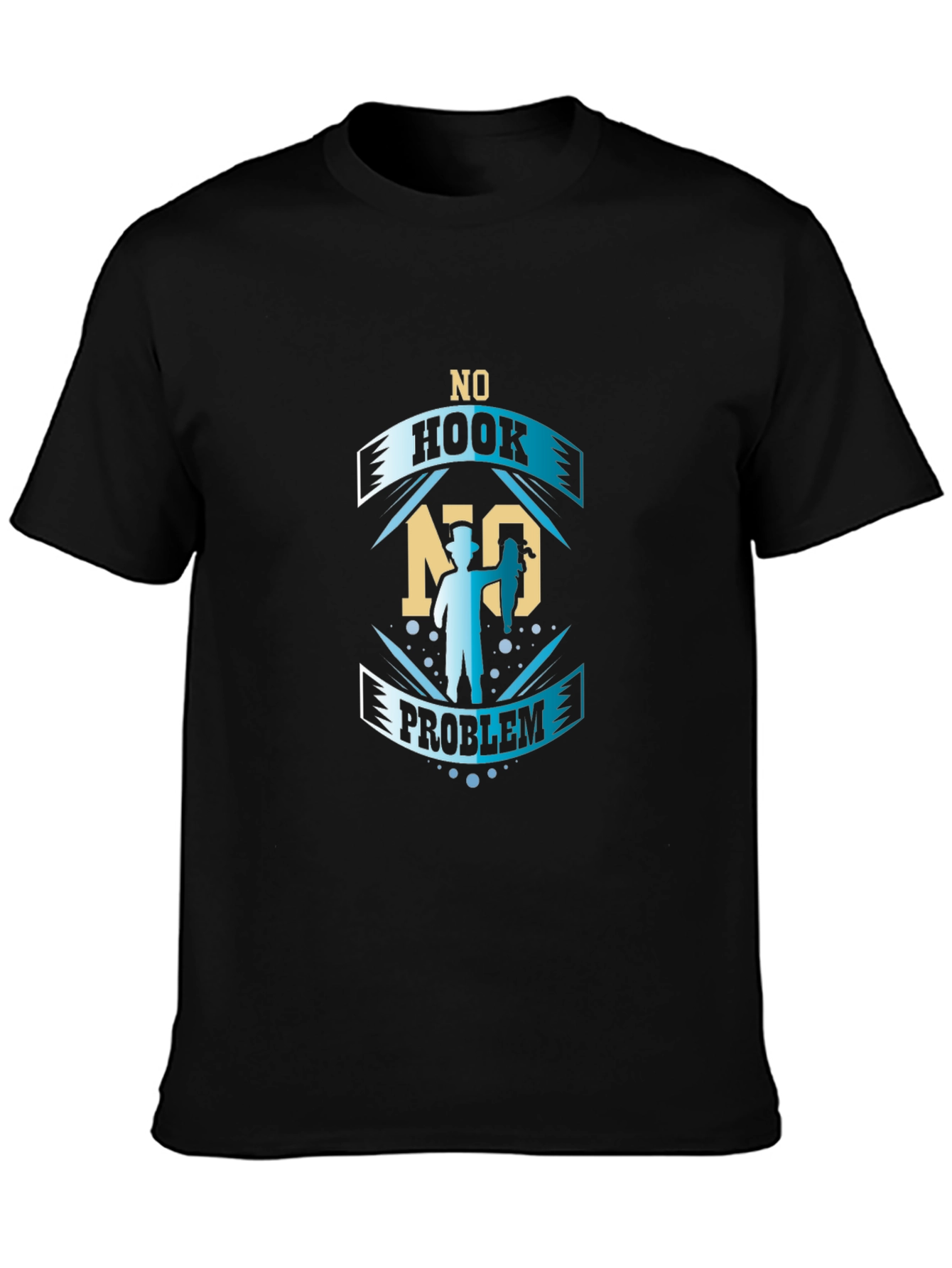 No Hook No Problem Fishing Graphic T-Shirt