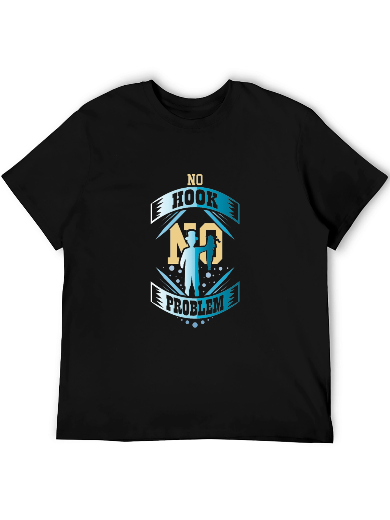 No Hook No Problem Fishing Graphic T-Shirt