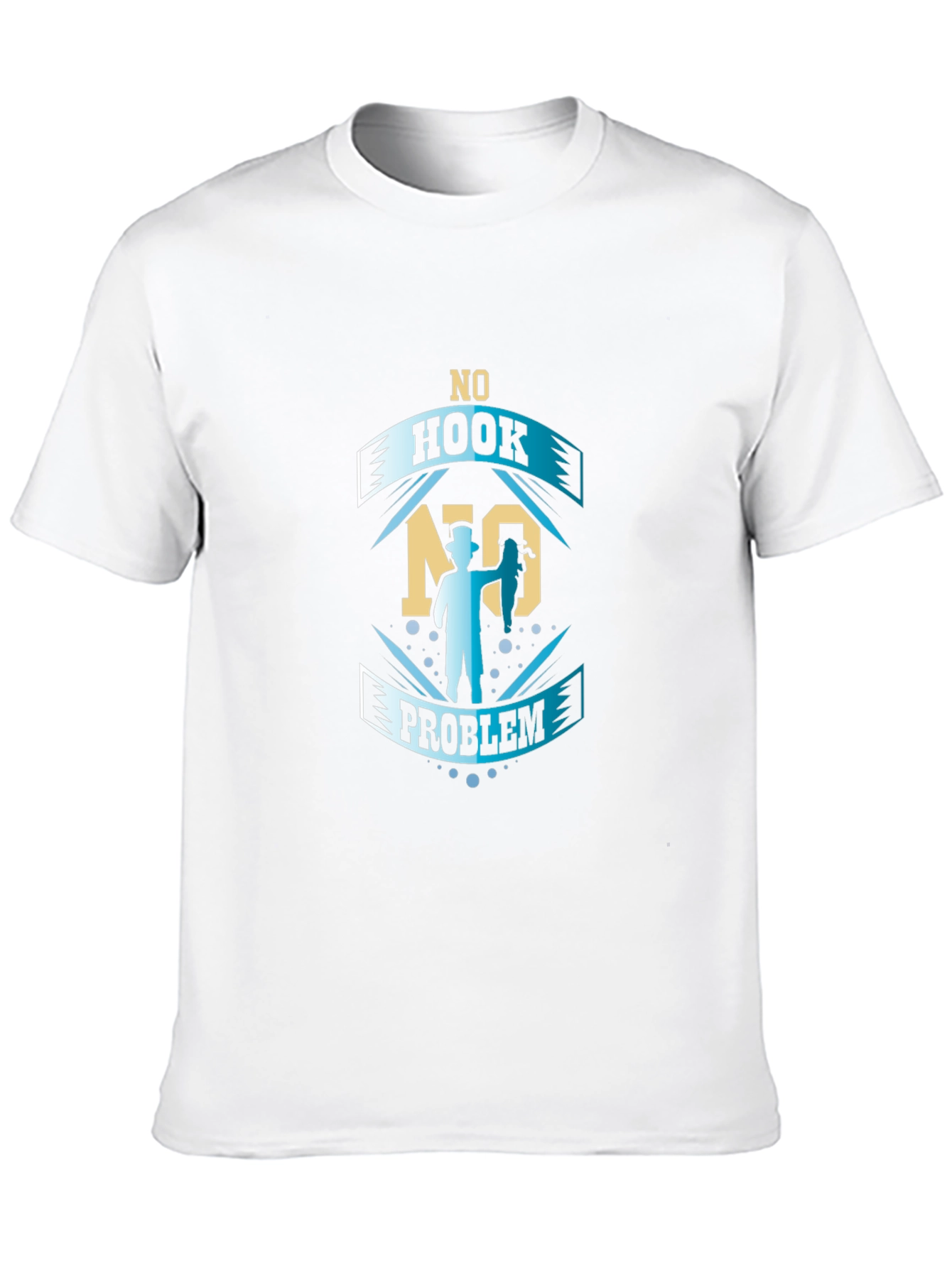 No Hook No Problem Fishing Graphic T-Shirt