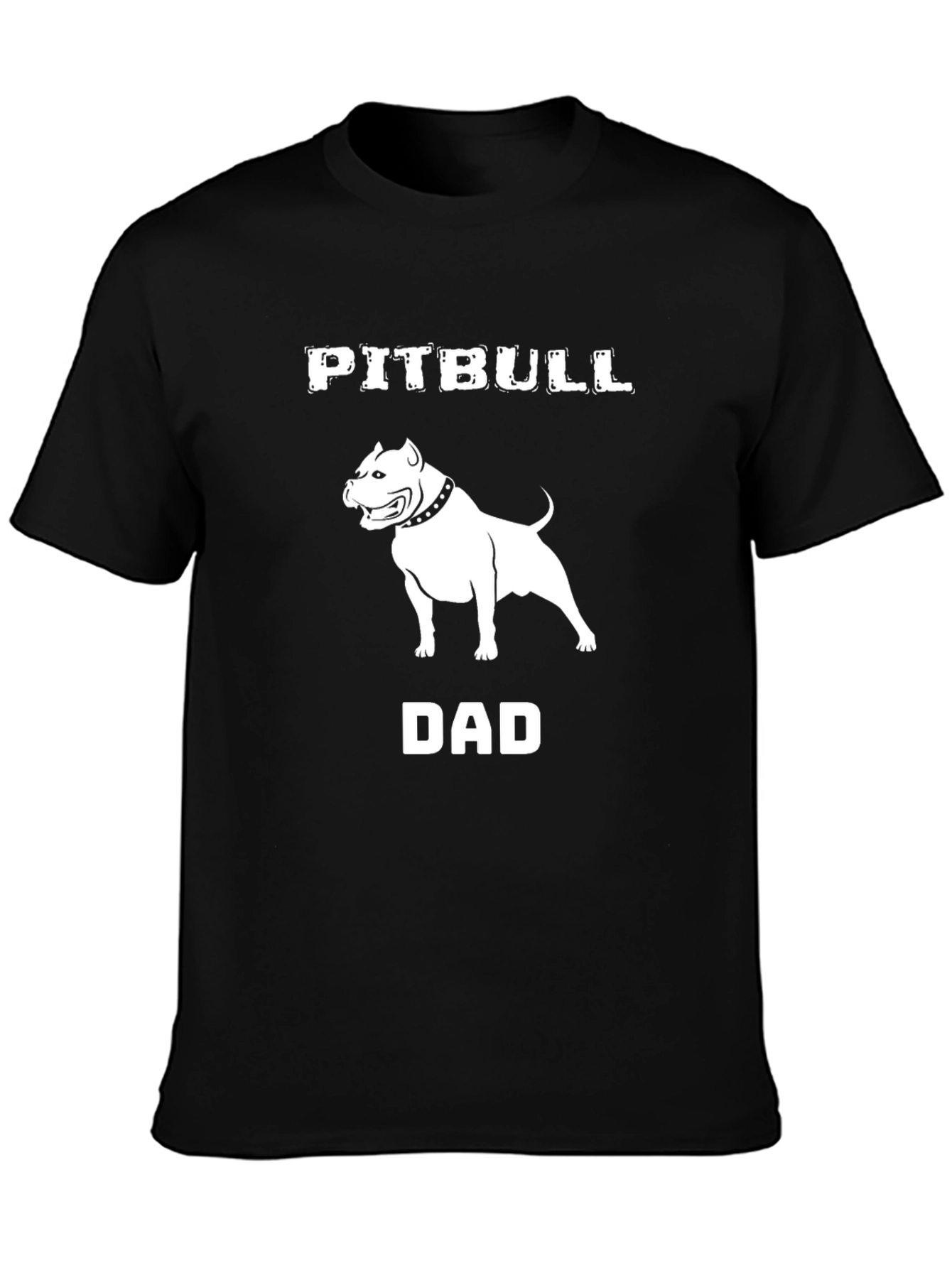 Pitbull Dad Graphic Tee - Black Cotton Blend