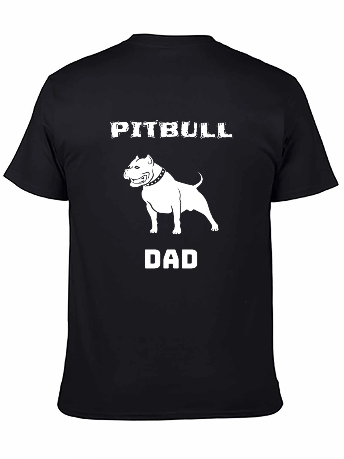 Pitbull Dad Graphic Tee - Black Cotton Blend