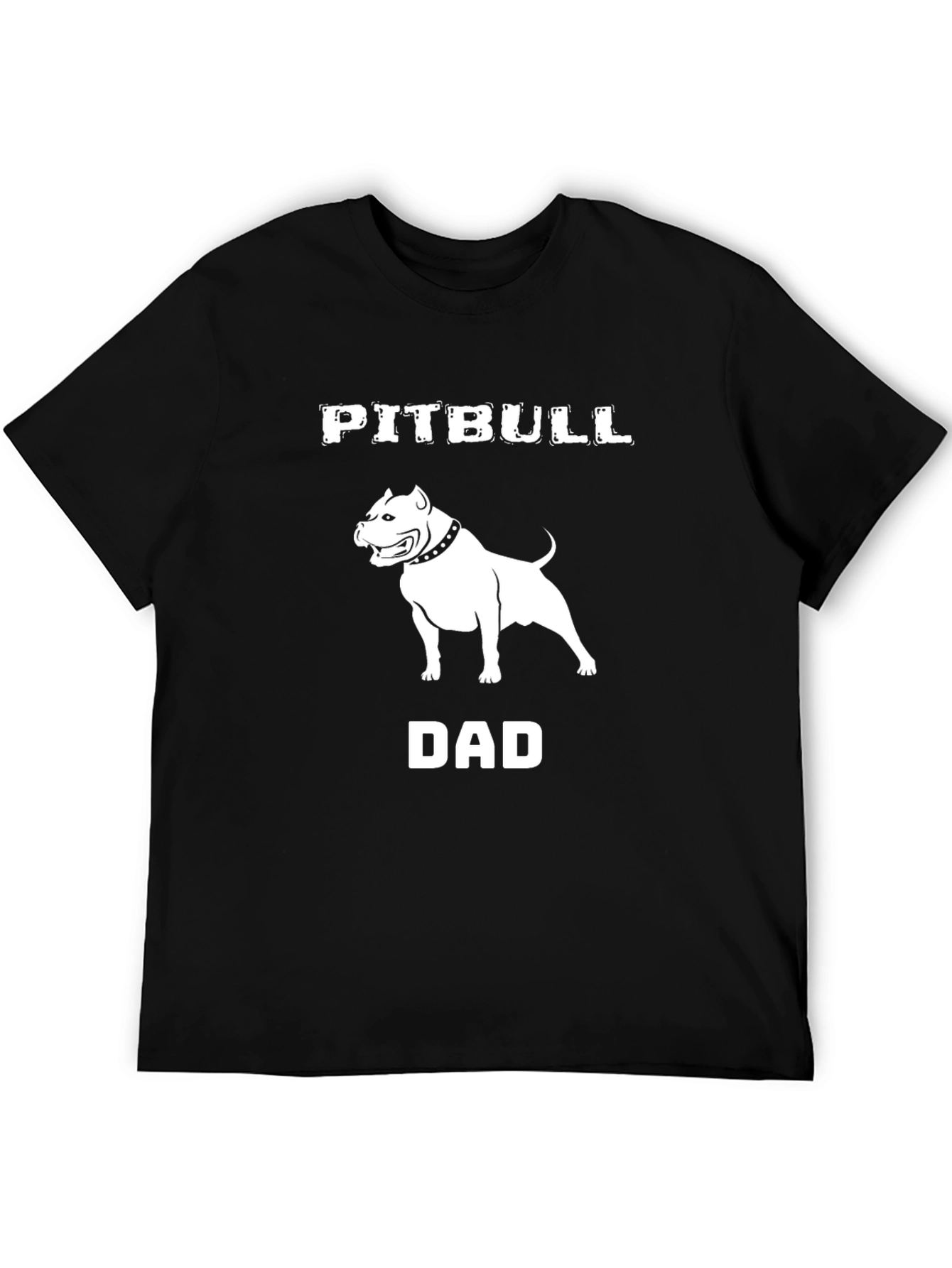 Pitbull Dad Graphic Tee - Black Cotton Blend