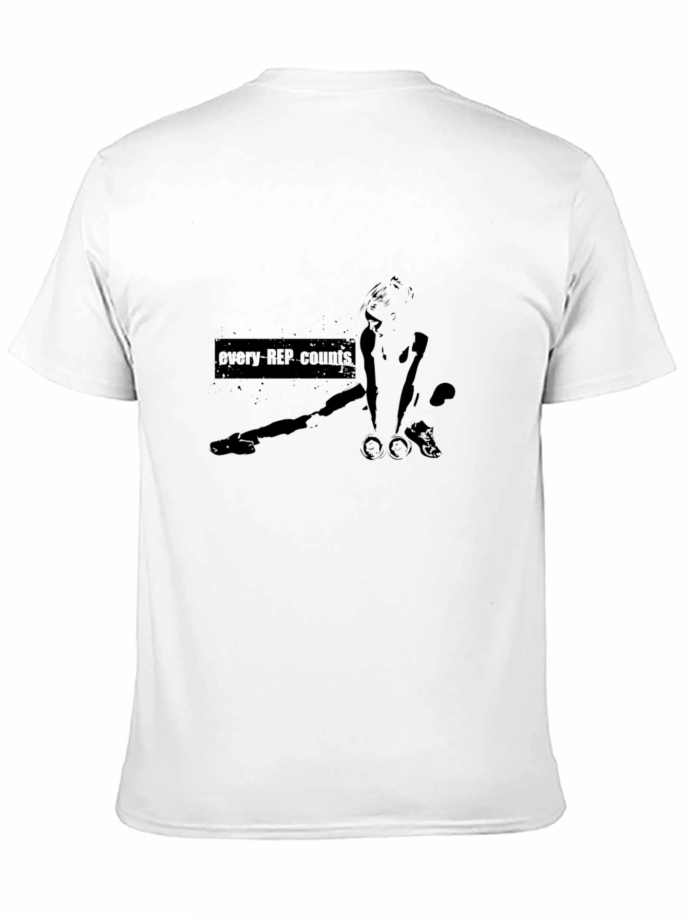 Every Rep Counts Black Graphic T-Shirt