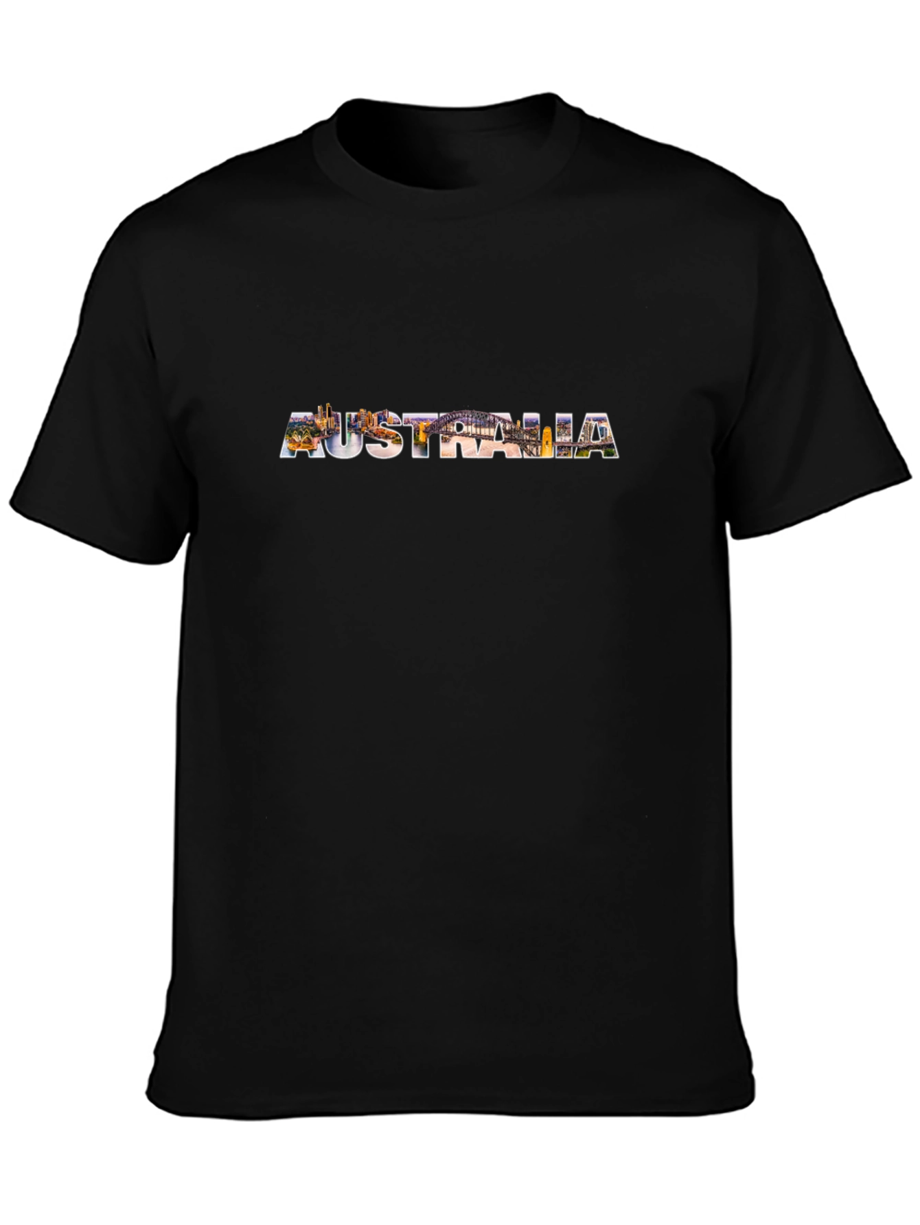 Australia Skyline Black T-Shirt