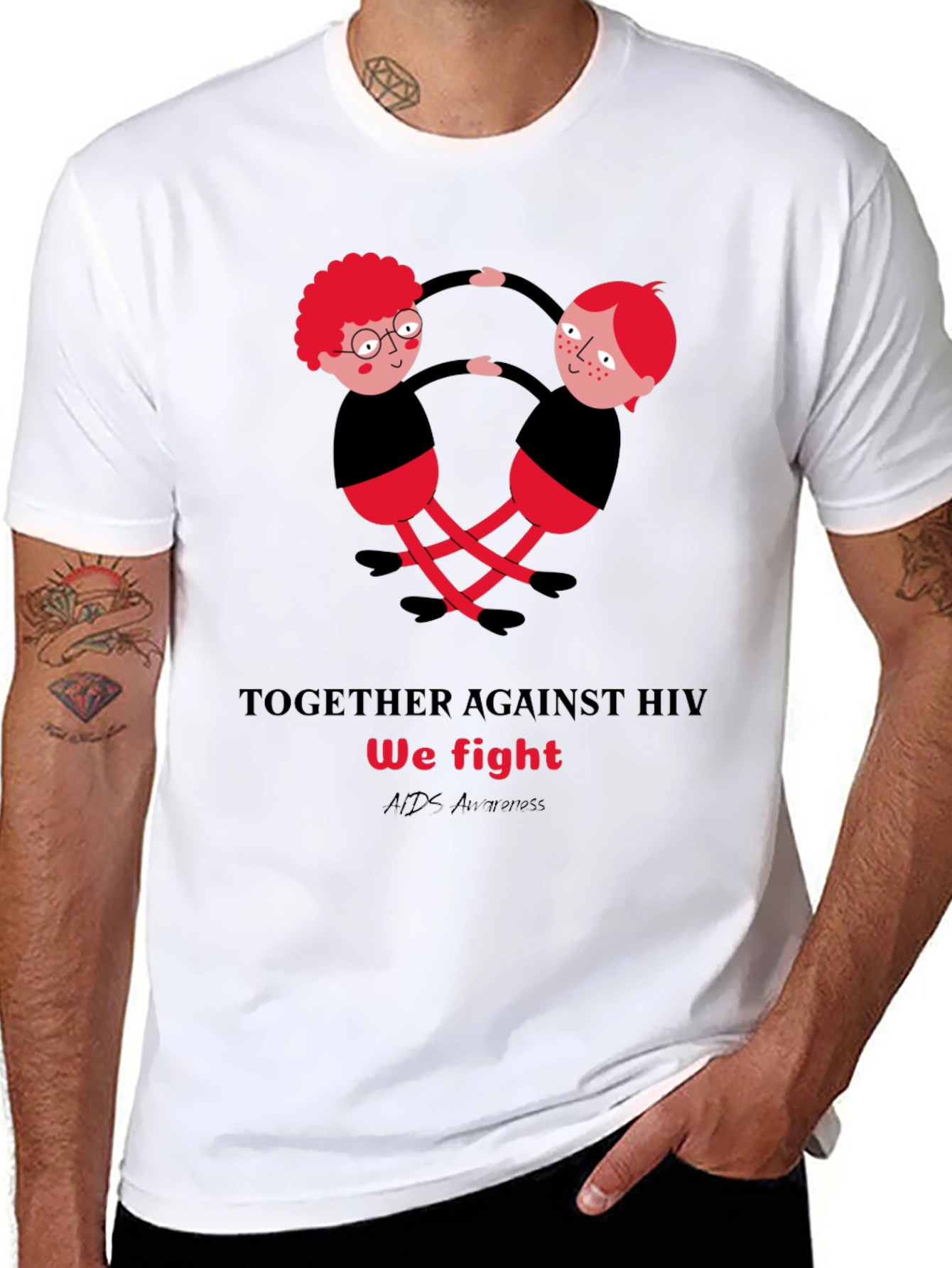 HIV Awareness T-Shirt - Together We Fight