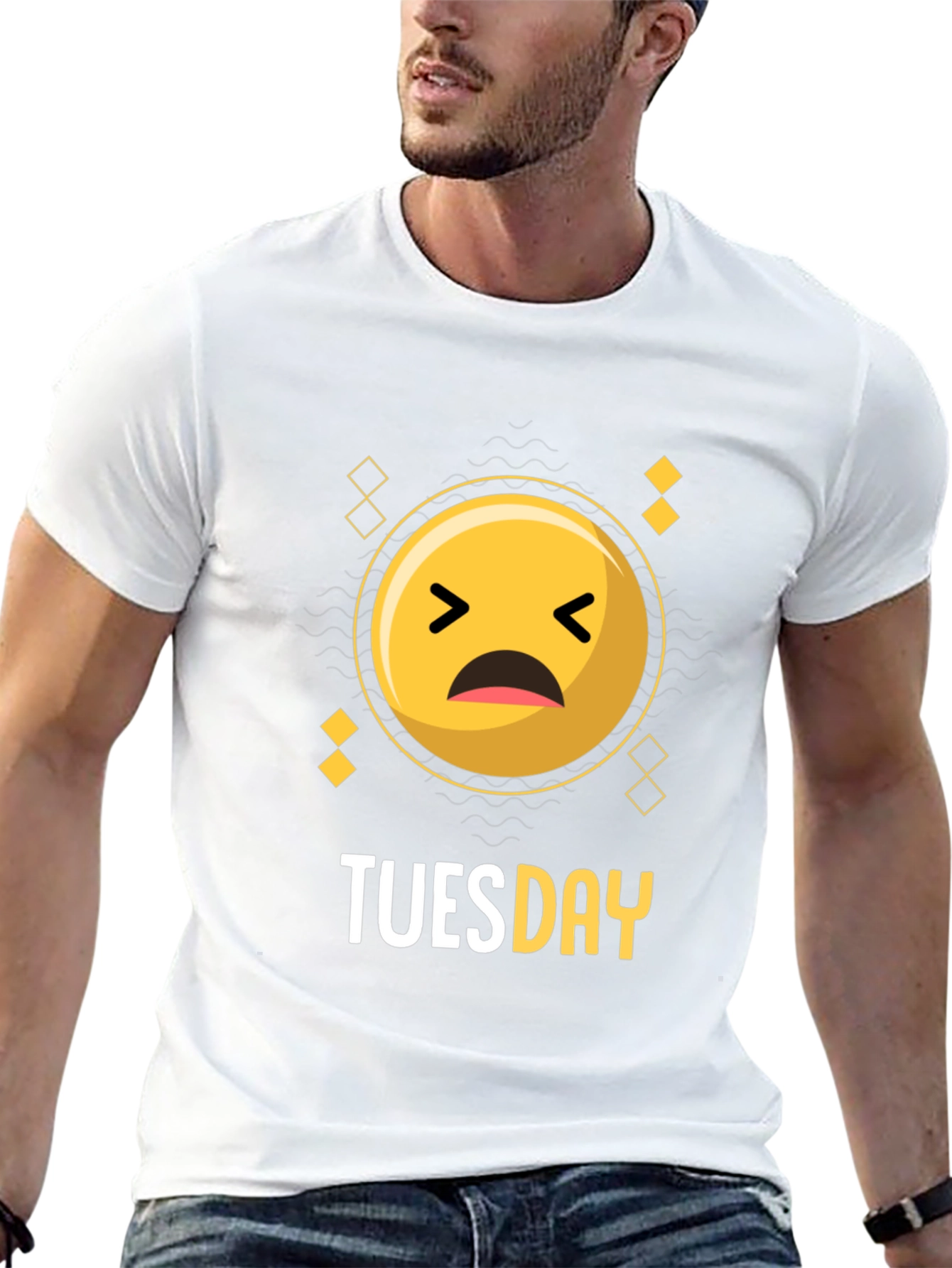 Tuesday Sad Emoji Graphic Tee - Comfort Fit
