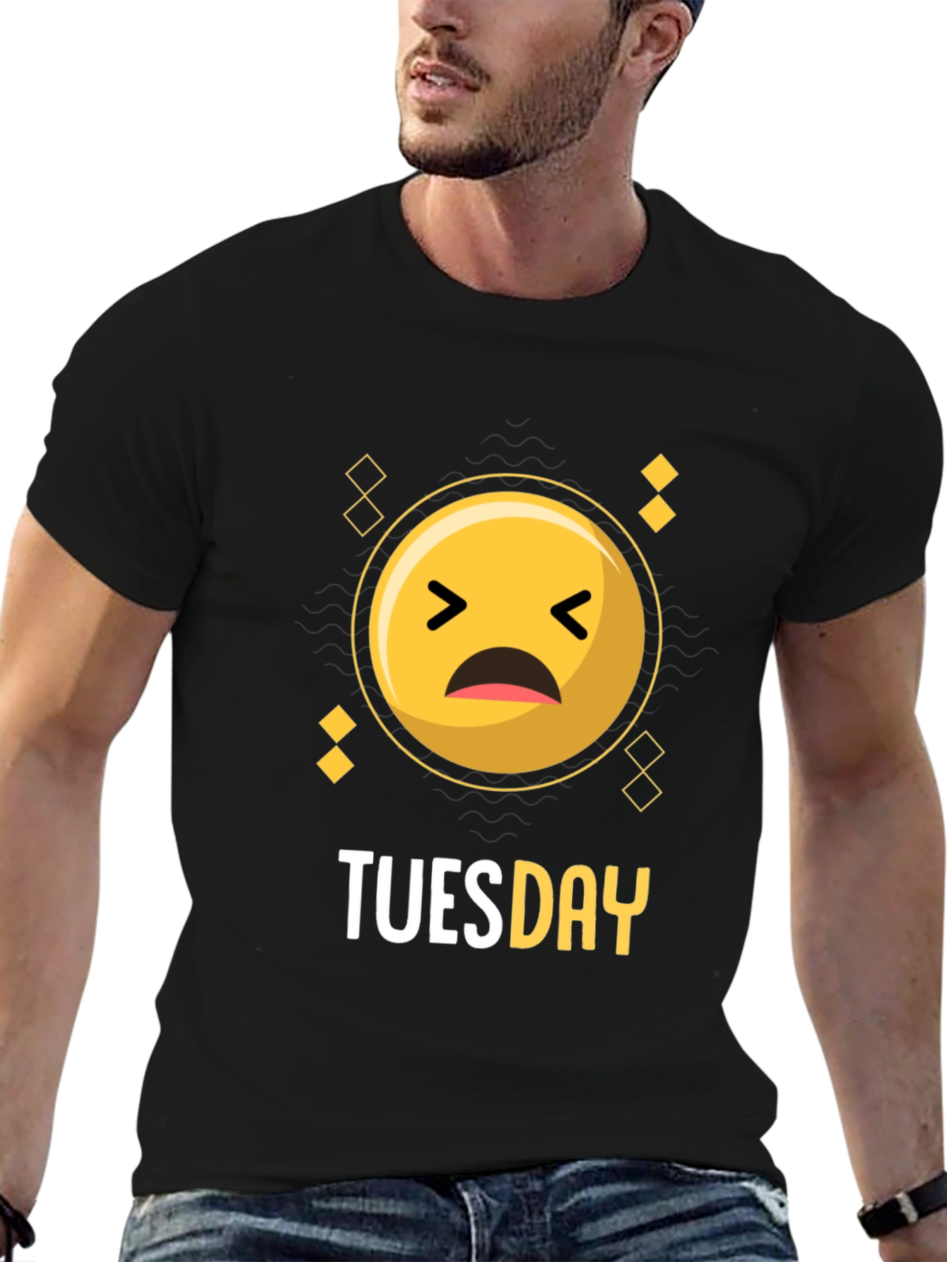 Tuesday Sad Emoji Graphic Tee - Comfort Fit