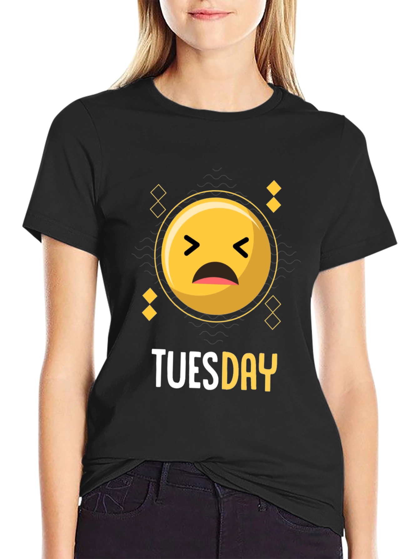 Tuesday Sad Emoji Graphic Tee - Comfort Fit